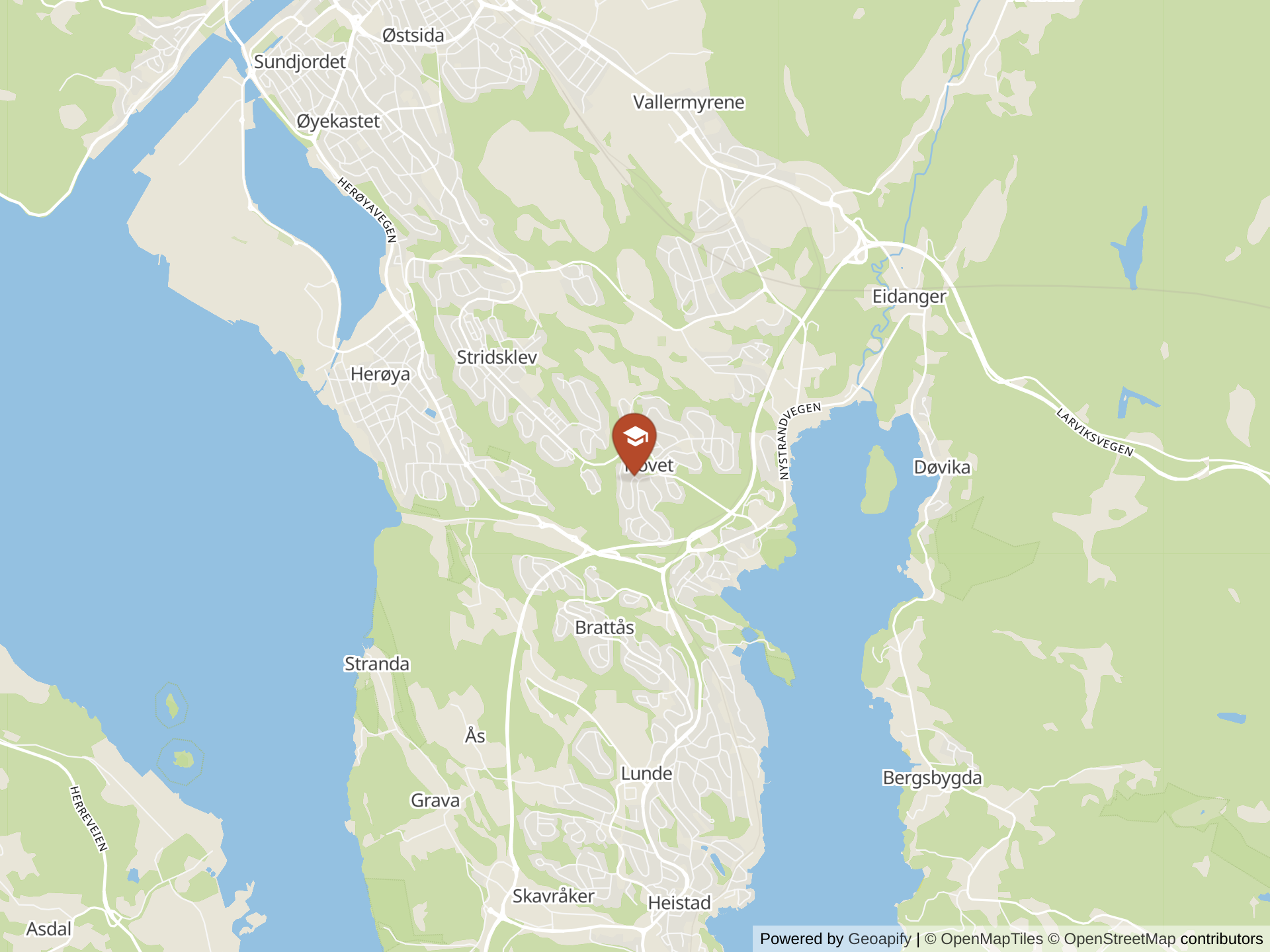 Map of International School Telemark