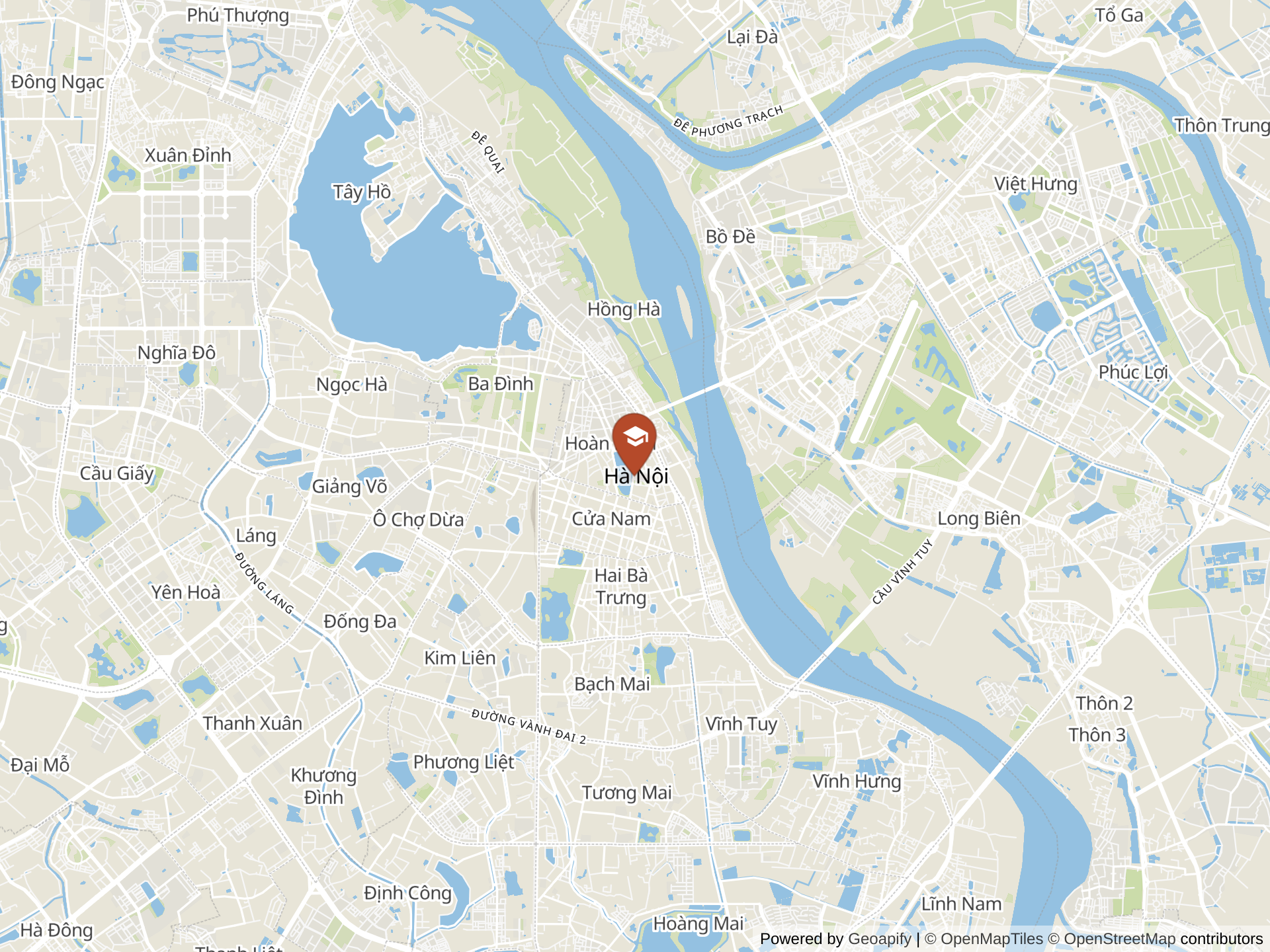 Map of Vinschool Thang Long Primary and Secondary School