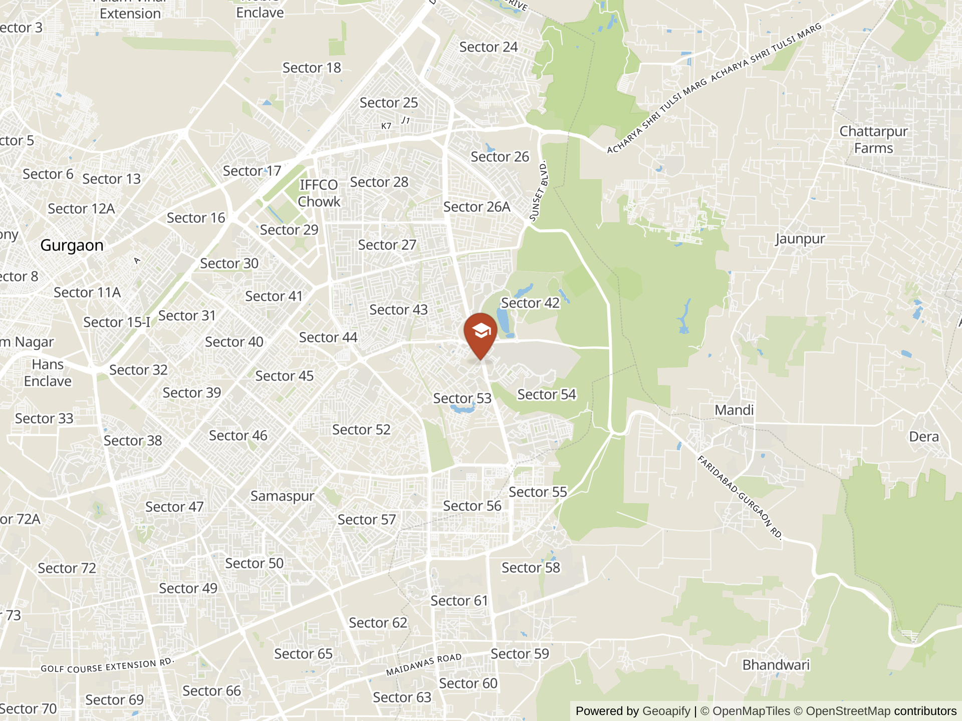 Map of DPS International, Gurgaon