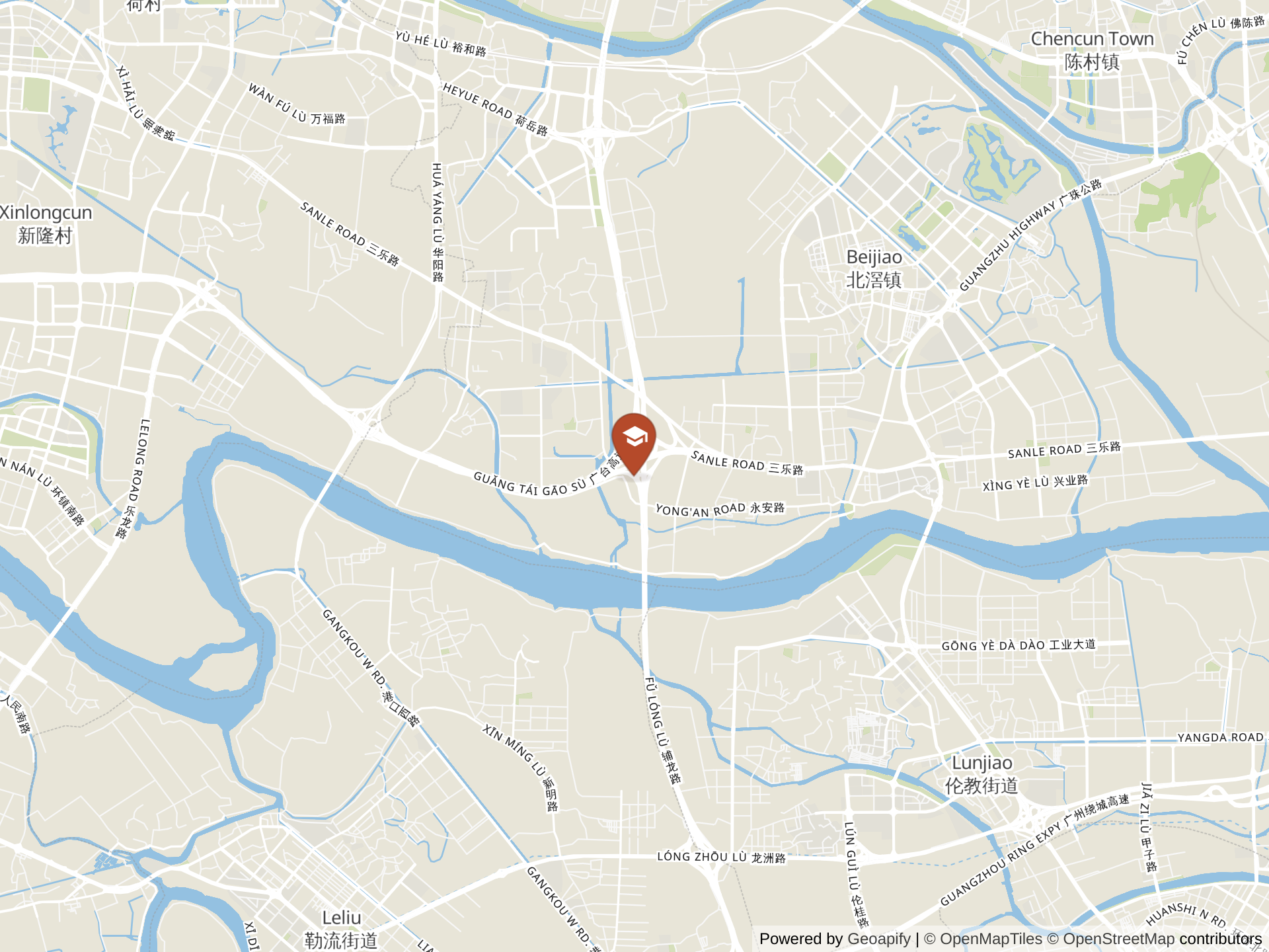 Map of Guangdong Country Garden School