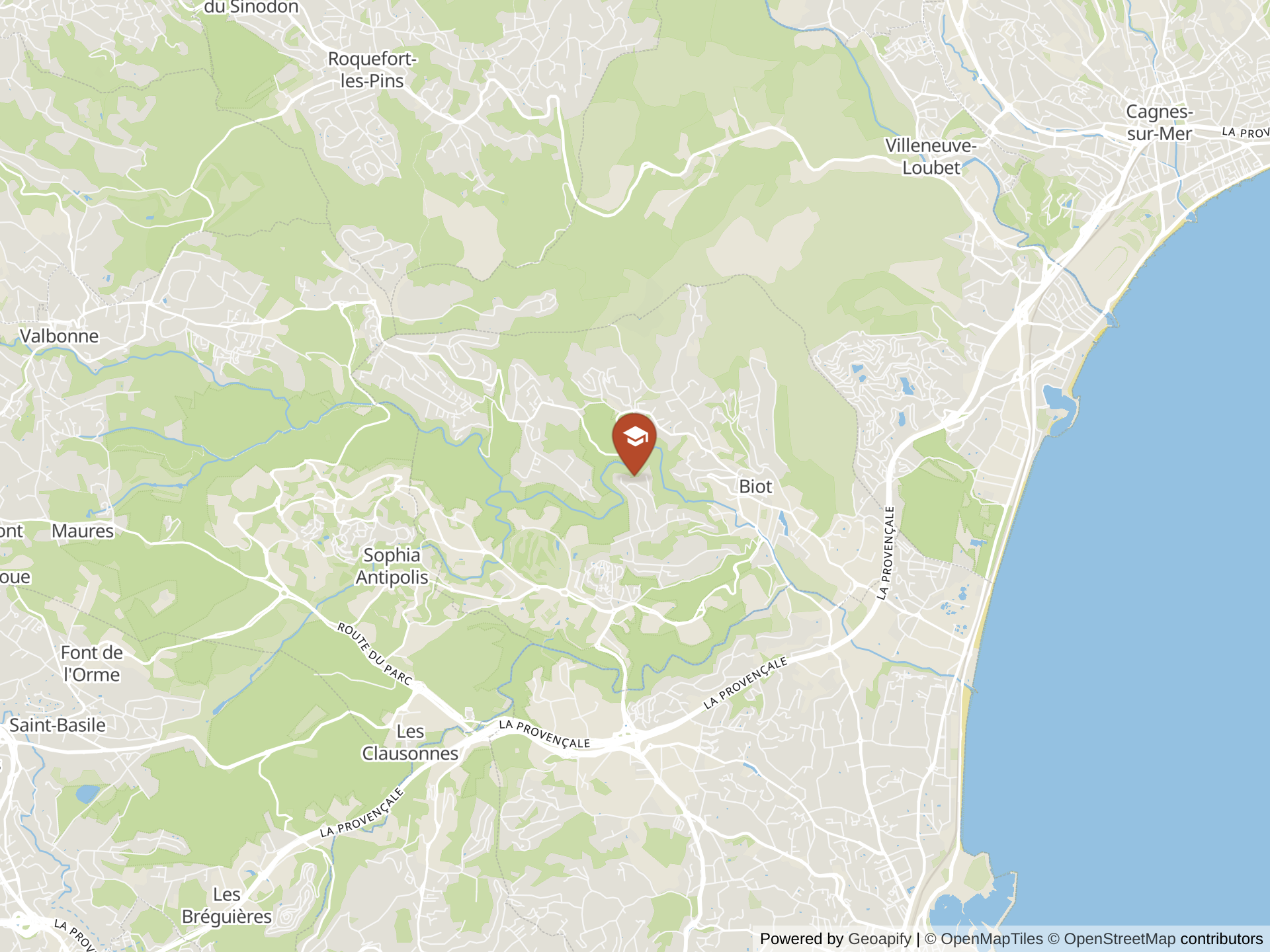Map of Mouratoglou International School
