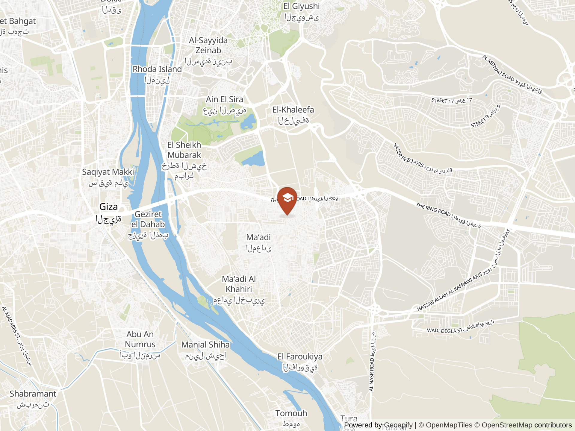 Map of The British School Al Rehab