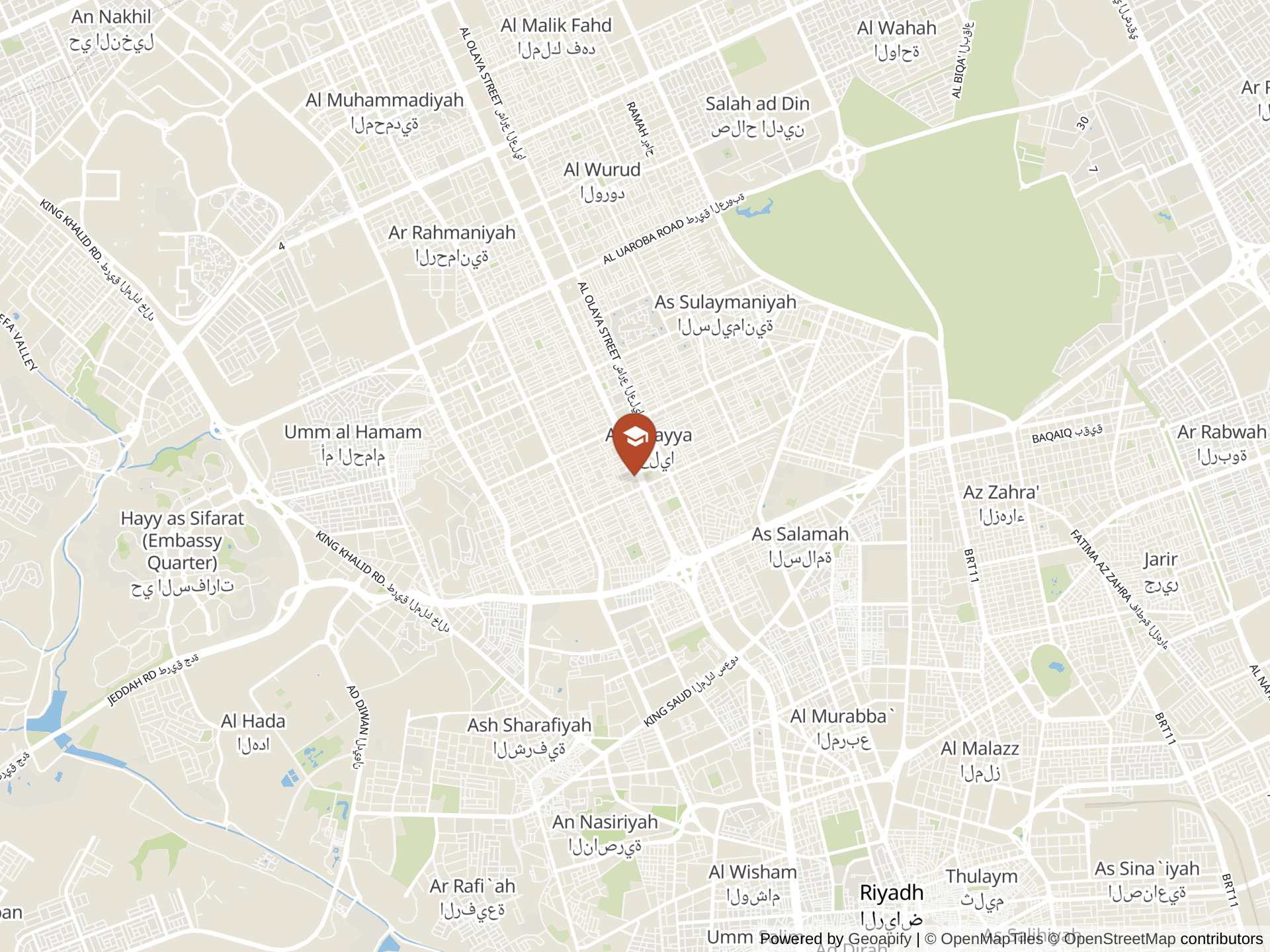 Map of Al Faris International School