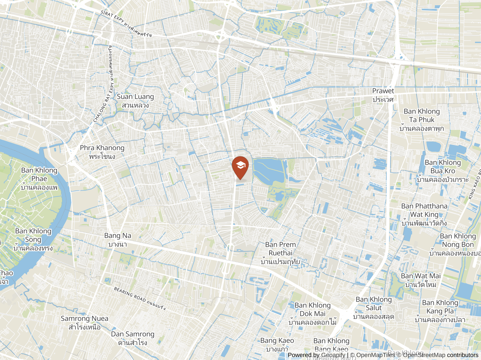 Map of Kids Academy International School, Srinakarin