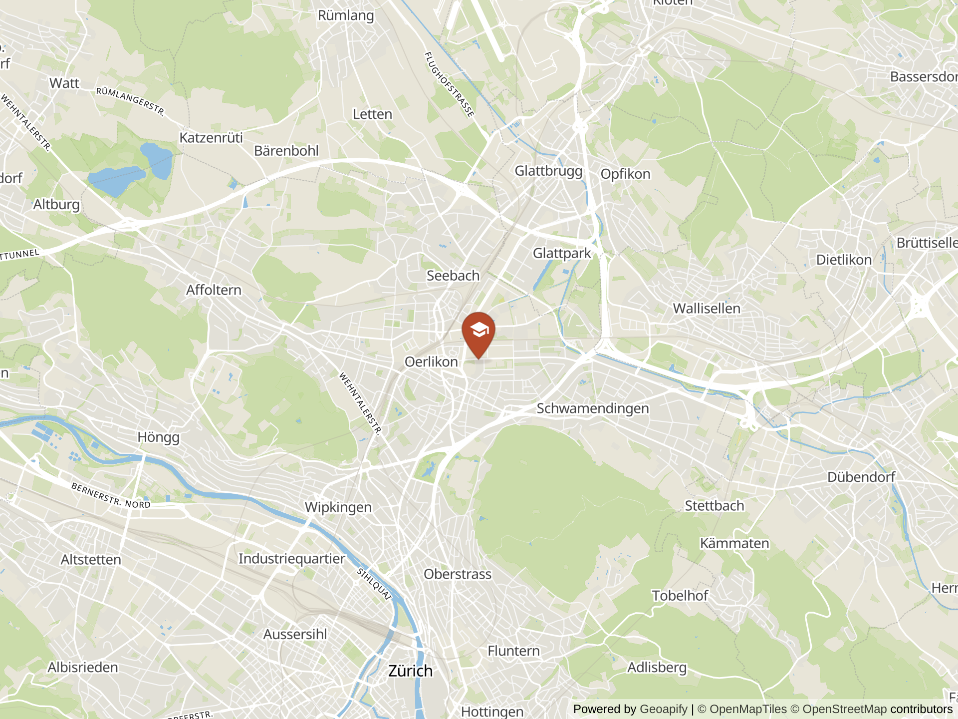 Map of International School Zurich North