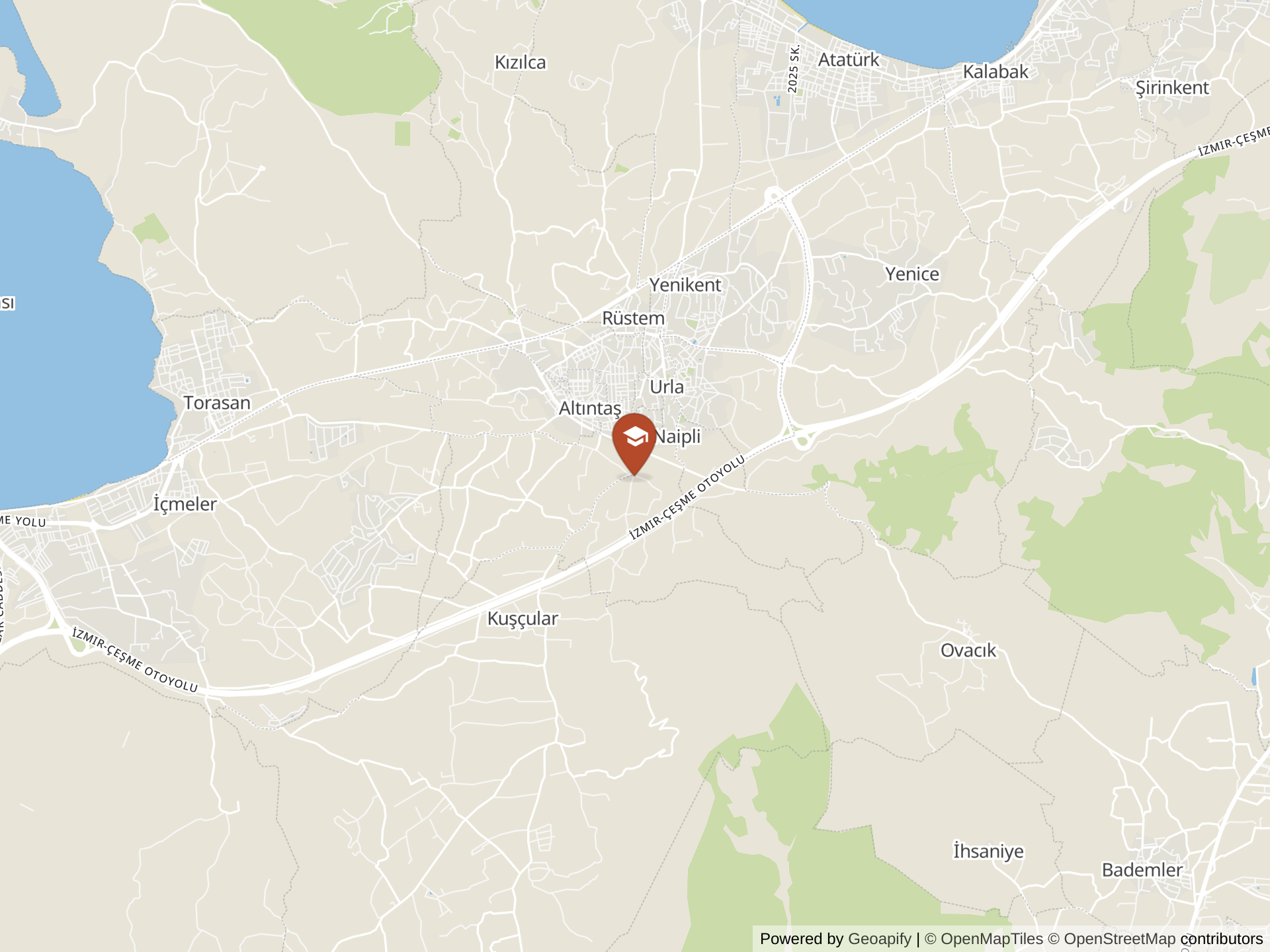Map of TED Izmir College