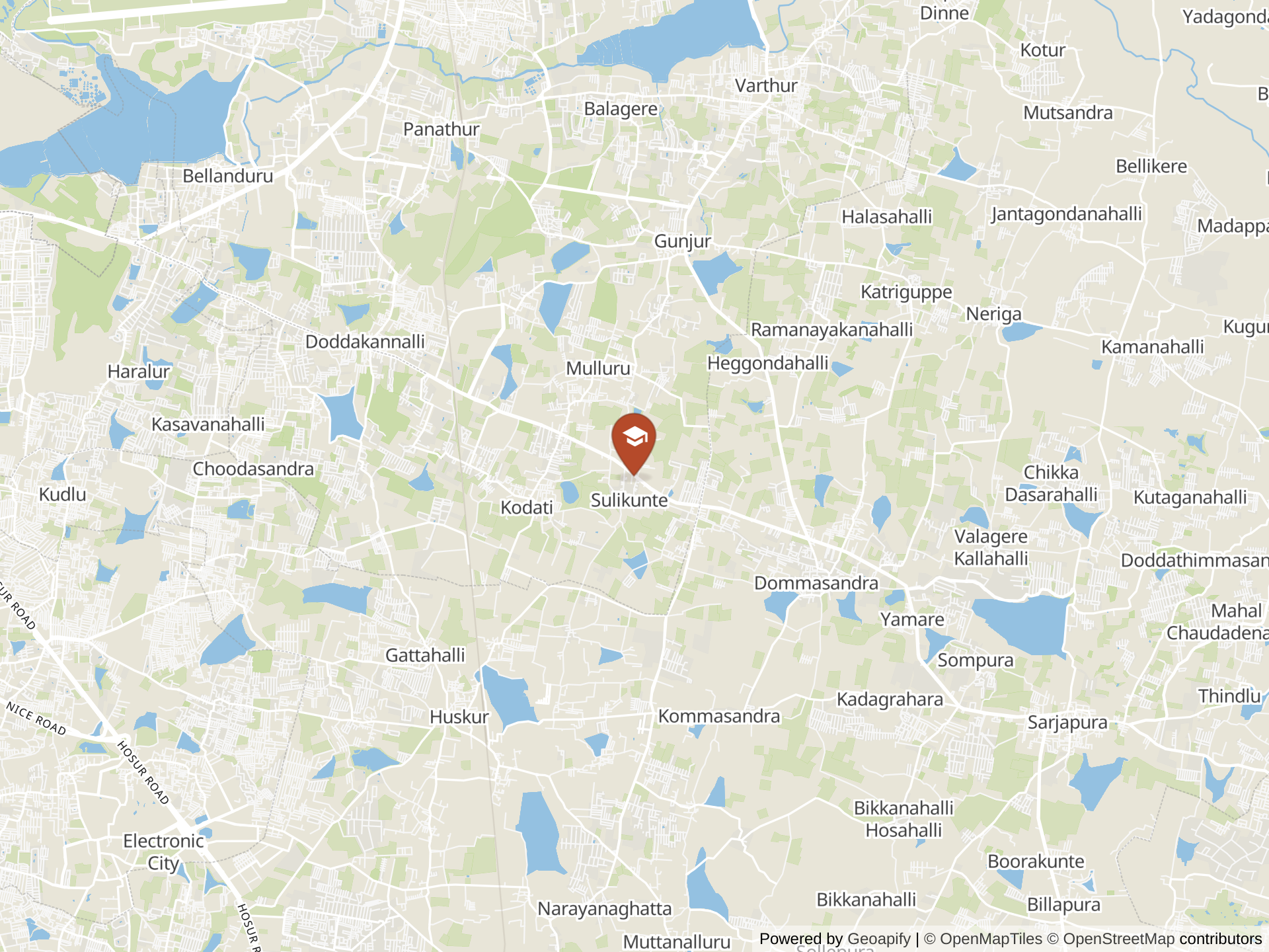 Map of The International School Bangalore