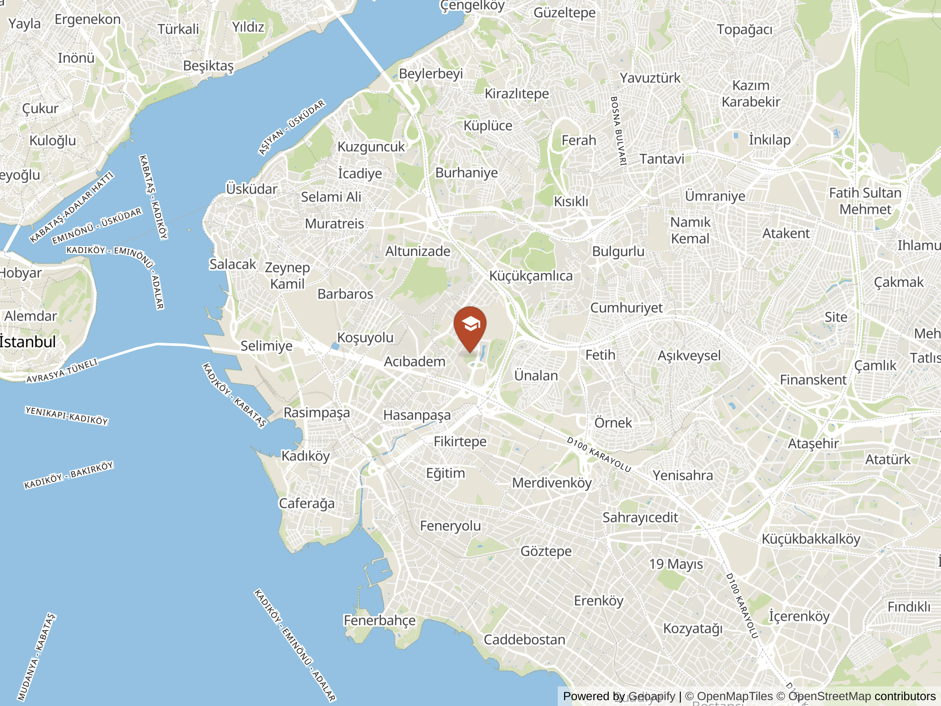 Map of Acibadem Okullari