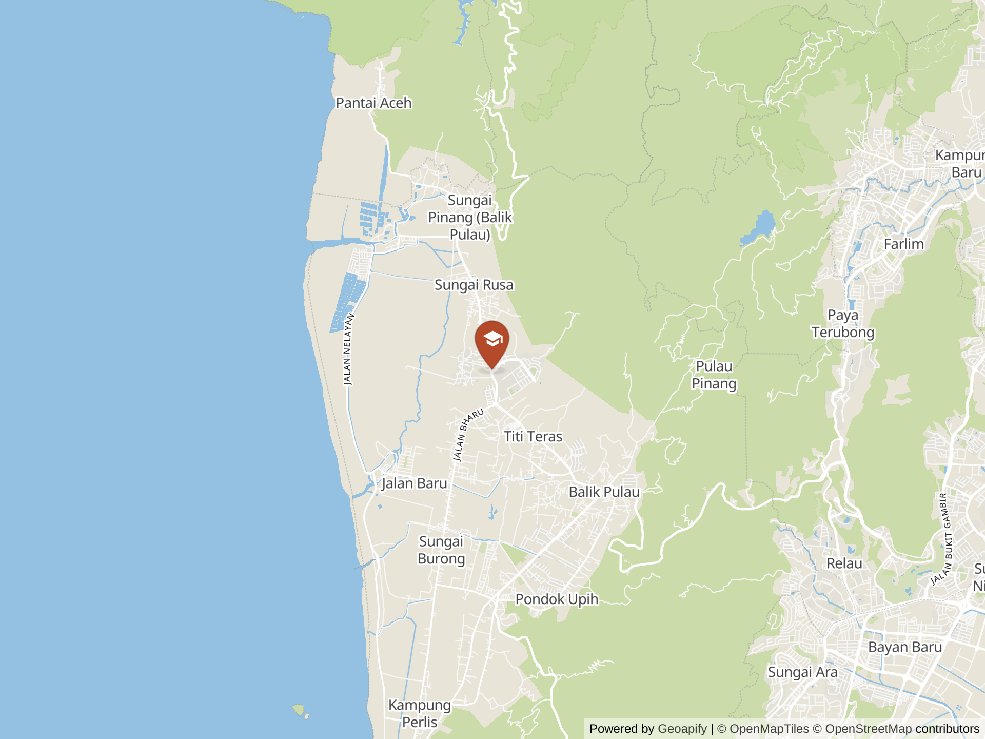 Map of Prince of Wales Island International School