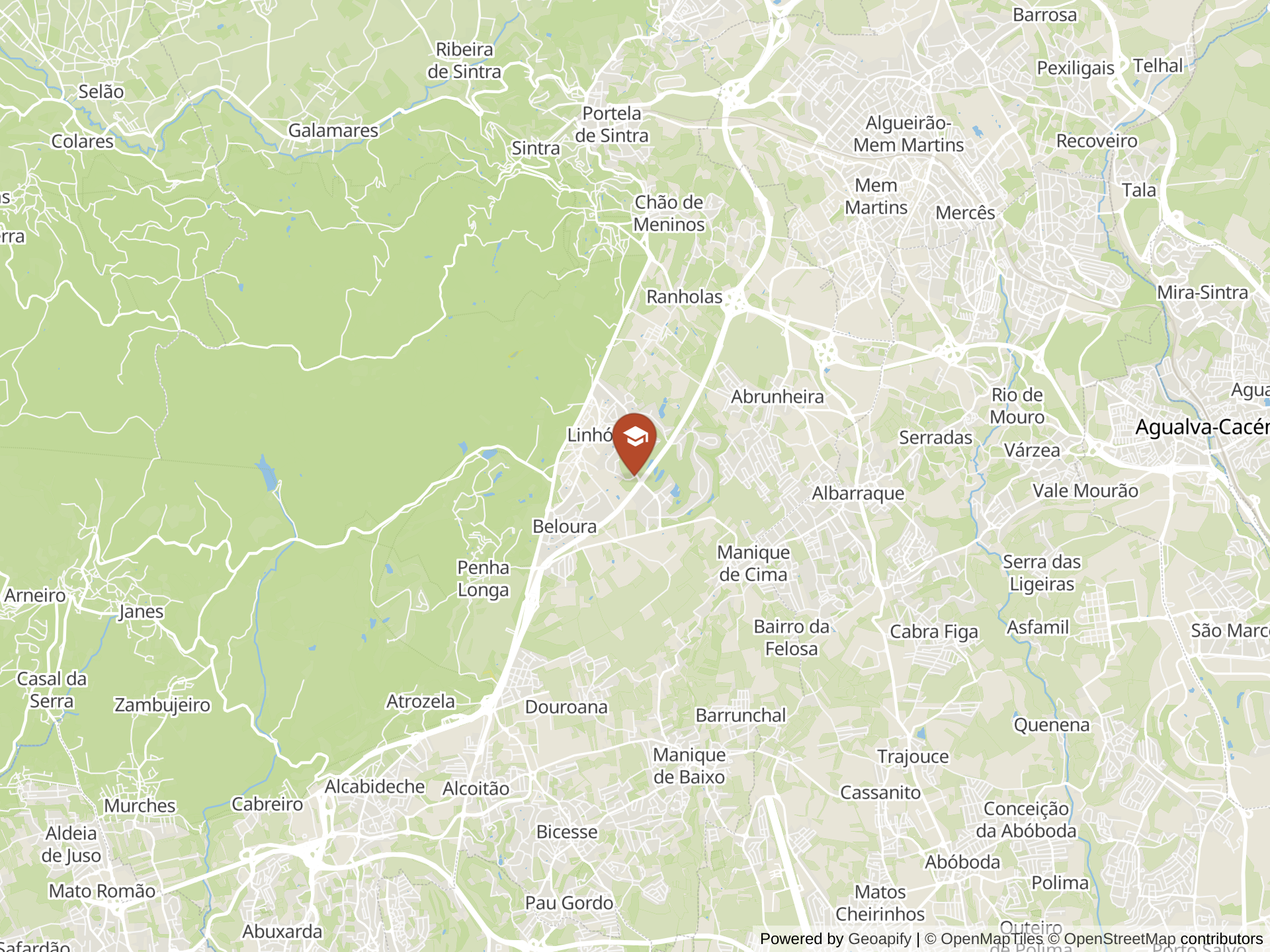 Map of TASIS The American School in Portugal