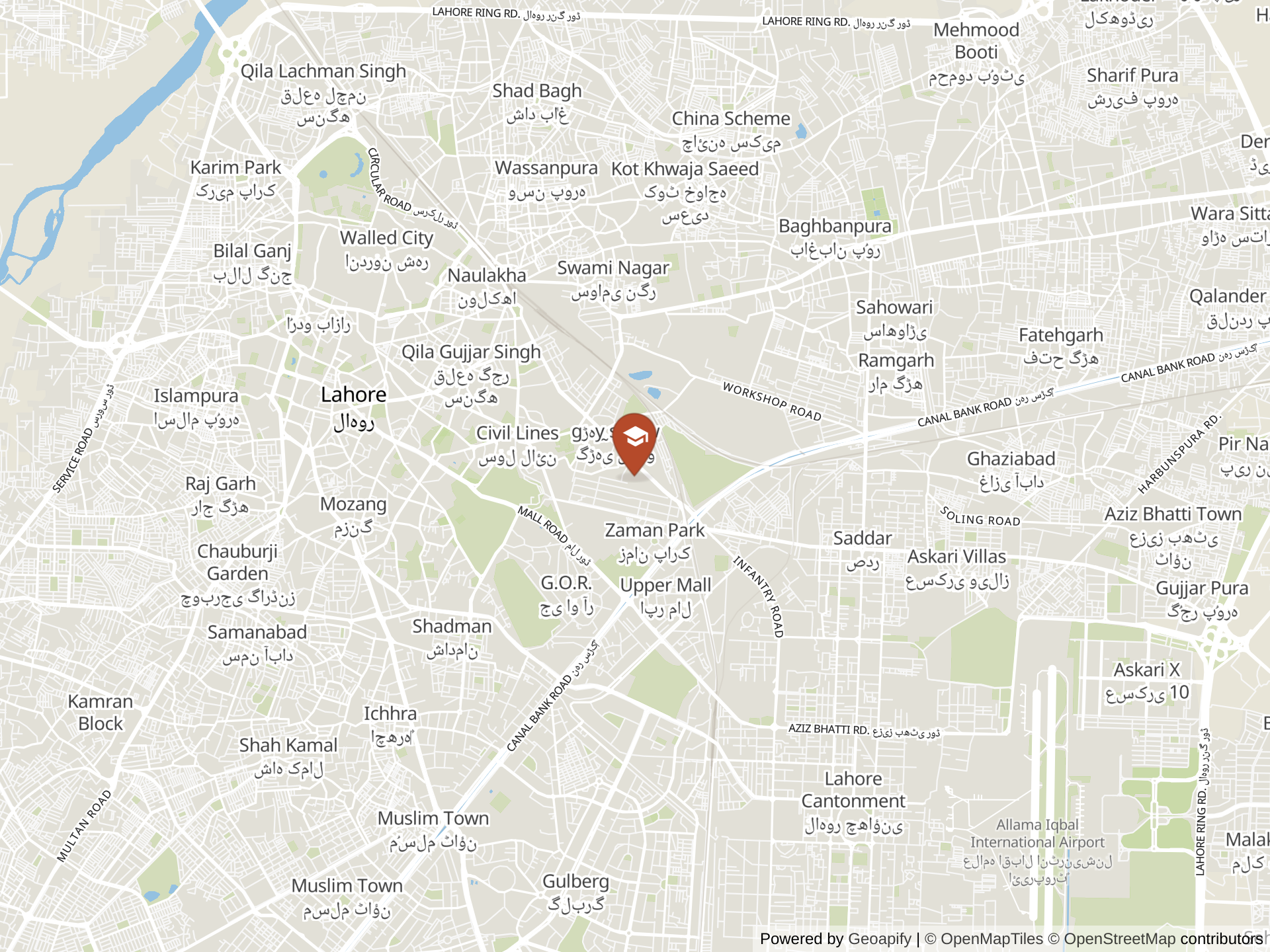 Map of TNS Beaconhouse DHA