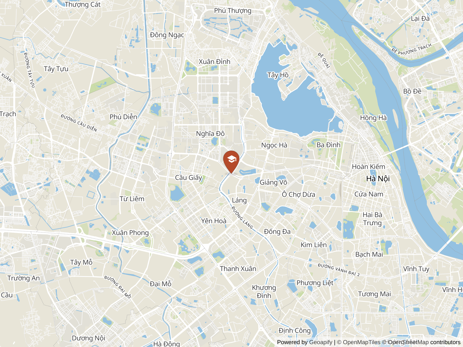 Map of The Dewey Schools, Cau Giay