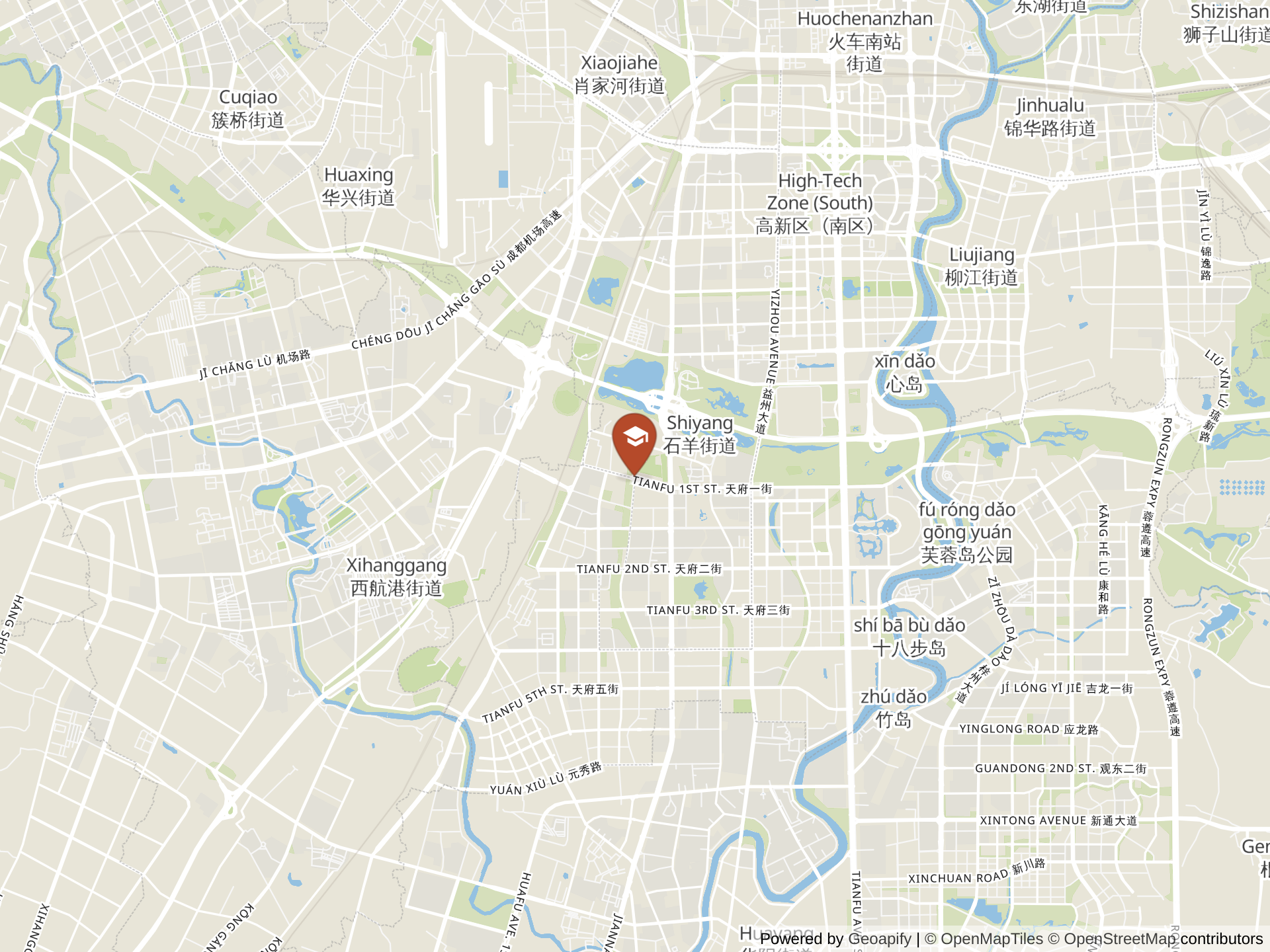 Map of SPGS International School Chengdu
