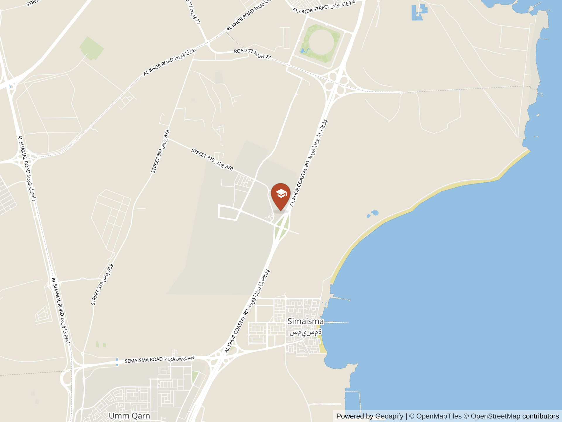 English Modern School, Al Khorの地図