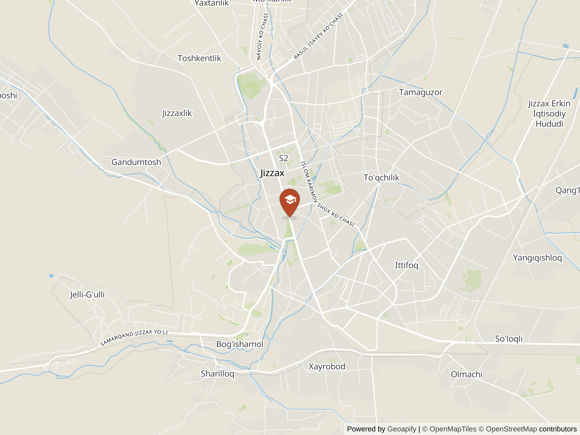 Map of Djizzakh Presidential School