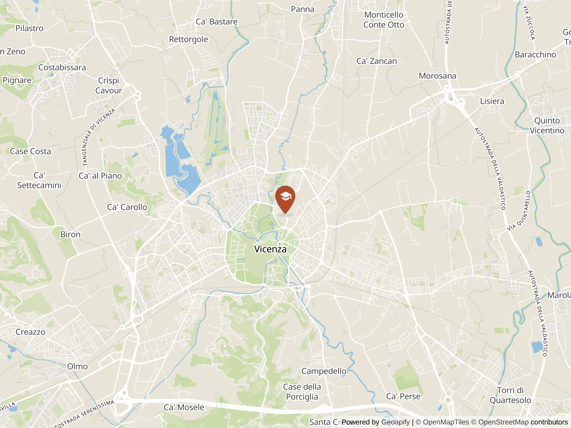 Map of H-Farm International School Vicenza
