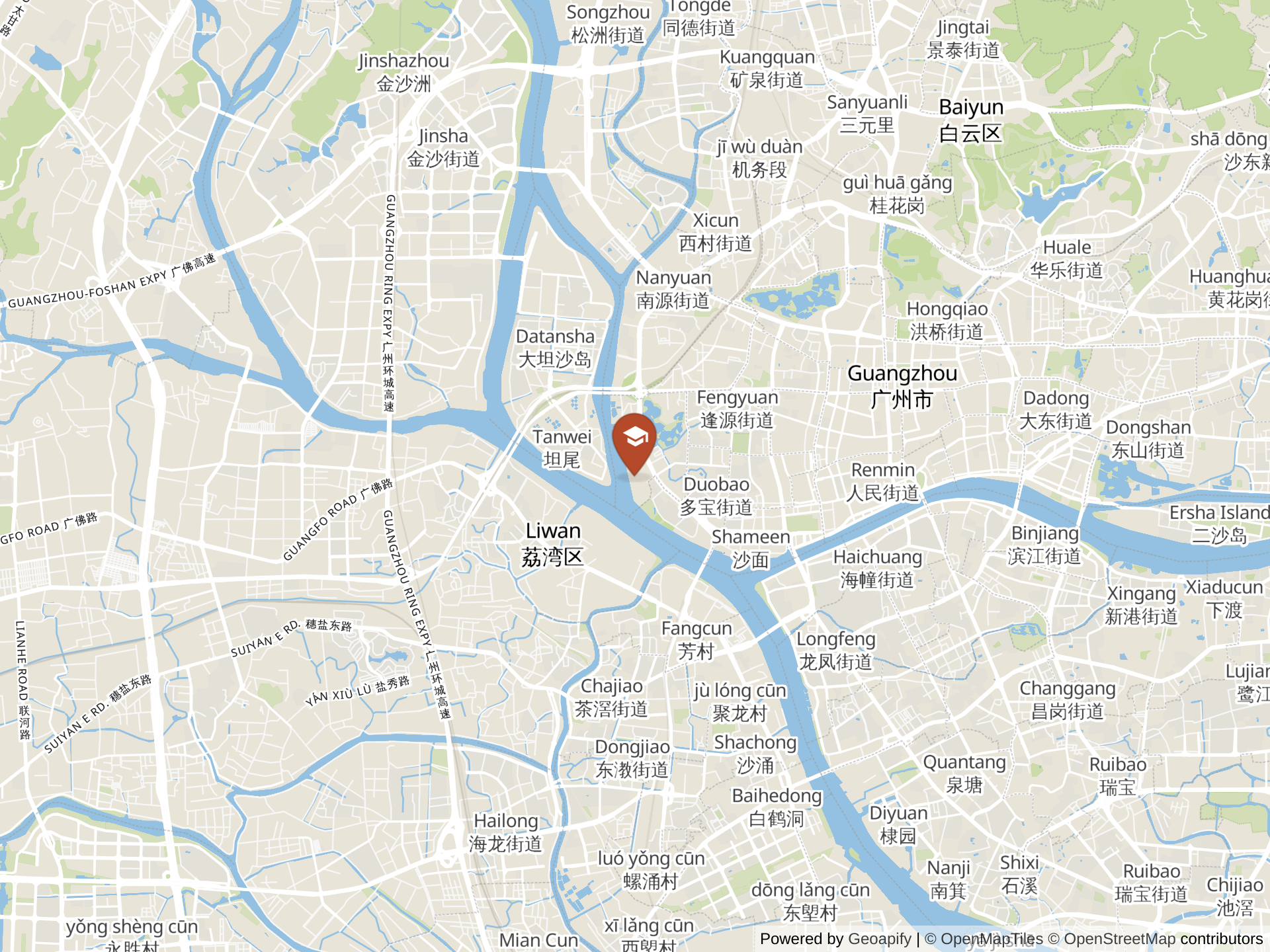 Map of ISA International School of Guangzhou