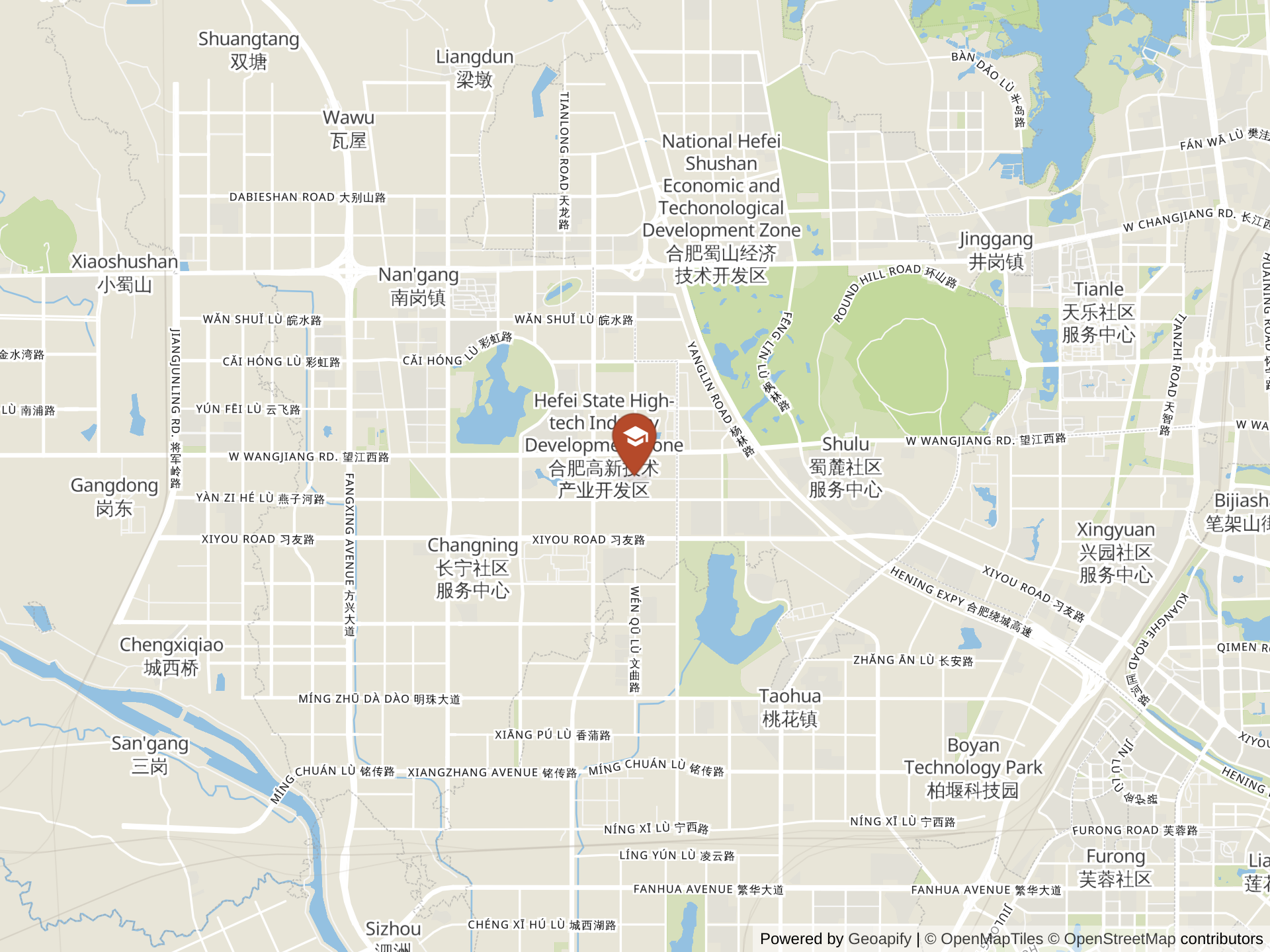 Map of Canadian International School of Hefei