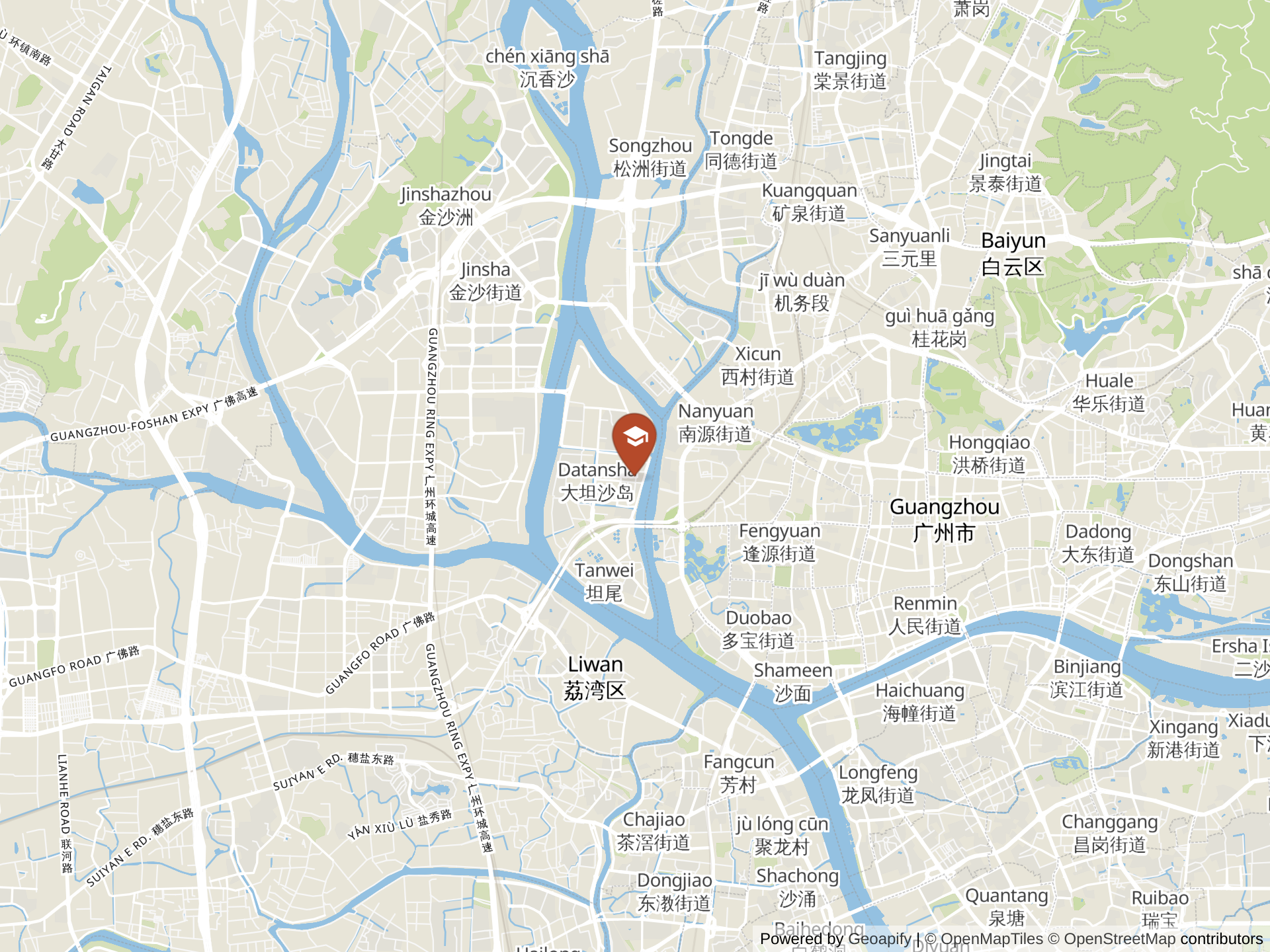 Map of Britannia International School Guangzhou
