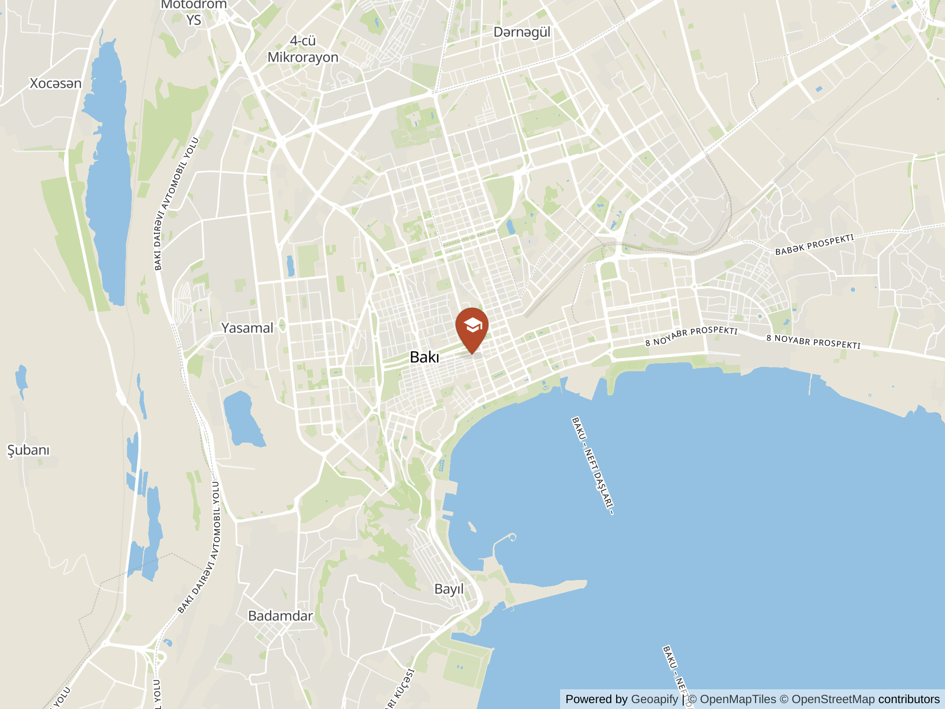 Map of Modern Educational Complex Named in Honor of Heydar Aliyev