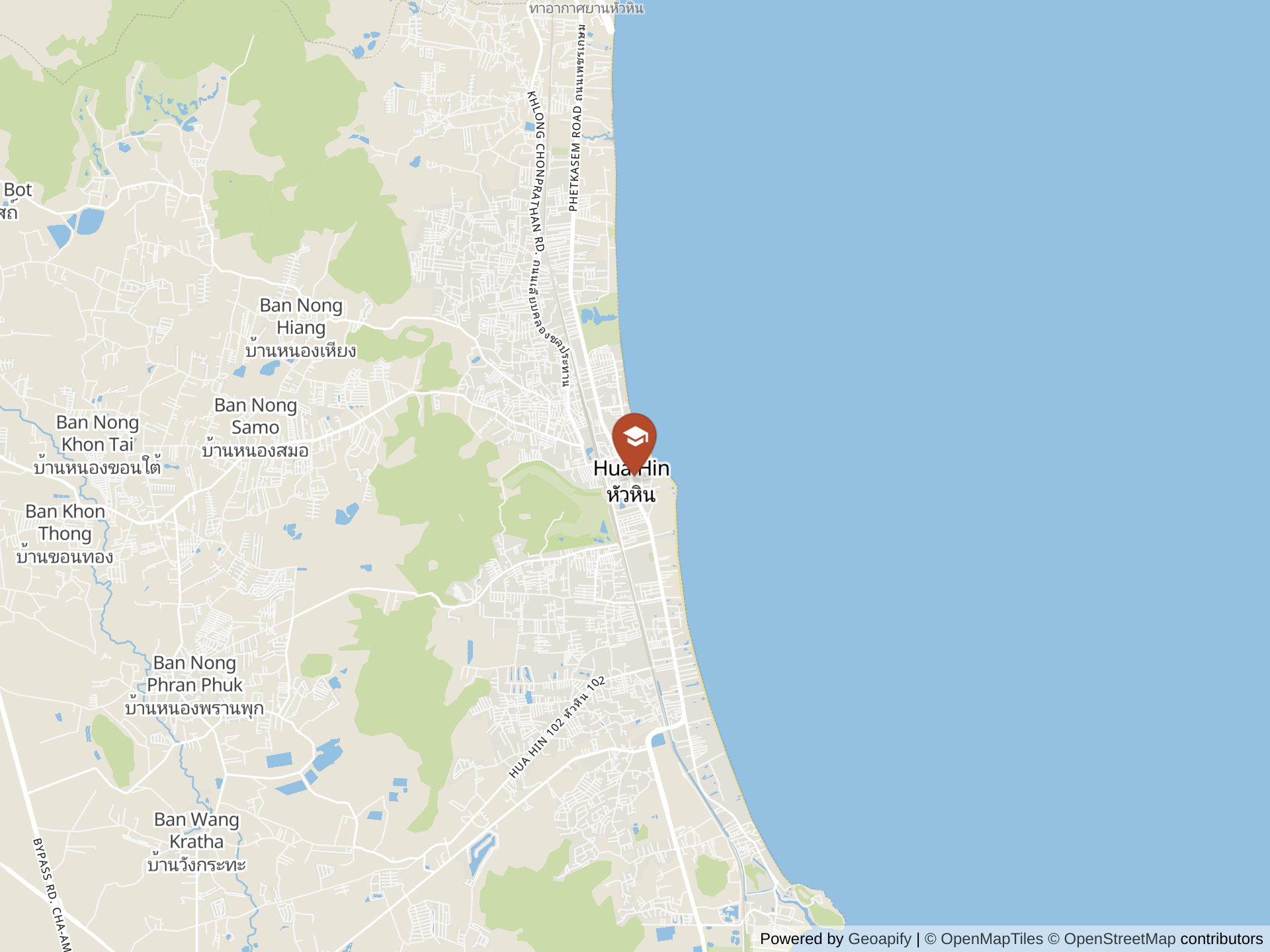 Map of Hua Hin International School