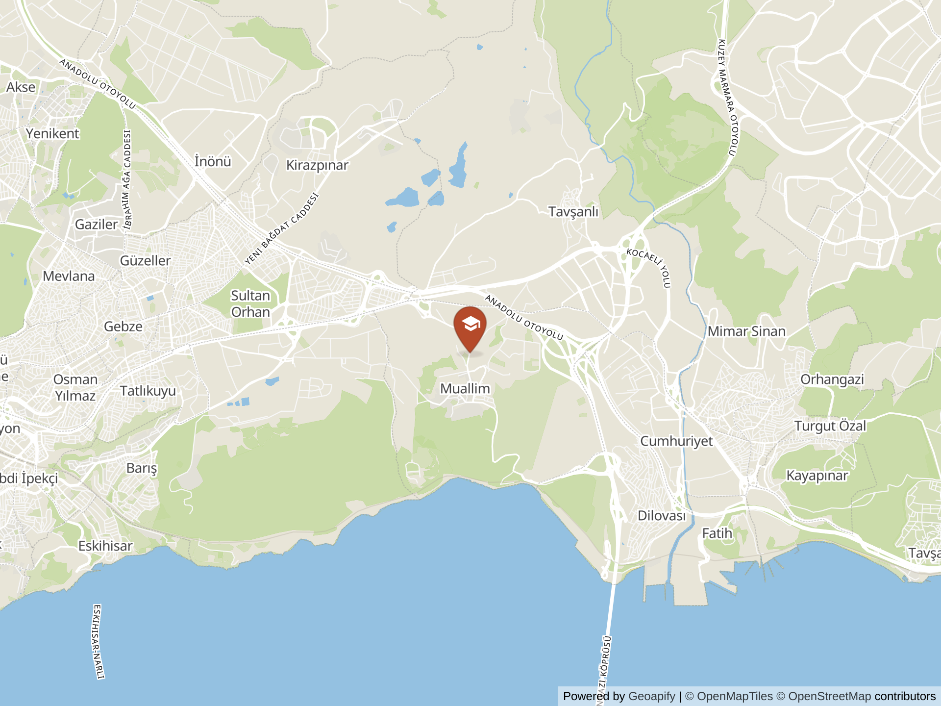 Map of TEV Inanc Turkes High School
