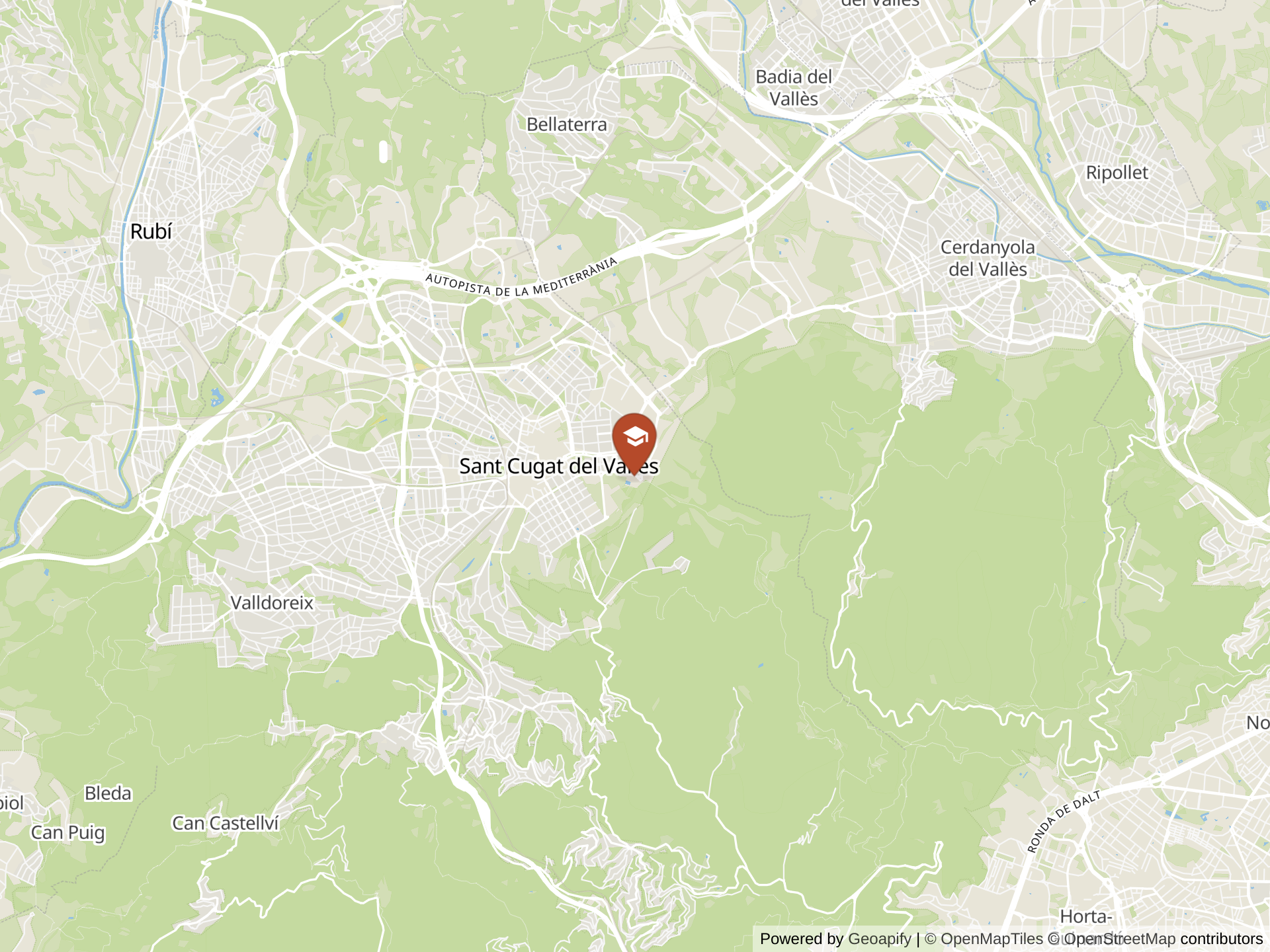 Map of European International School of Barcelona