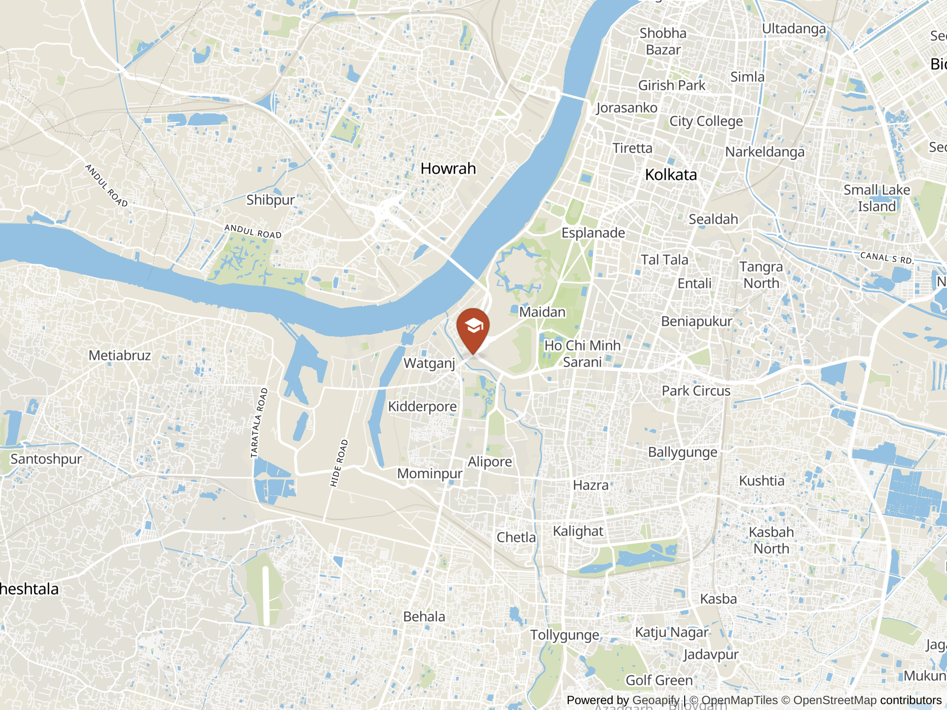 Map of RP Goenka International School