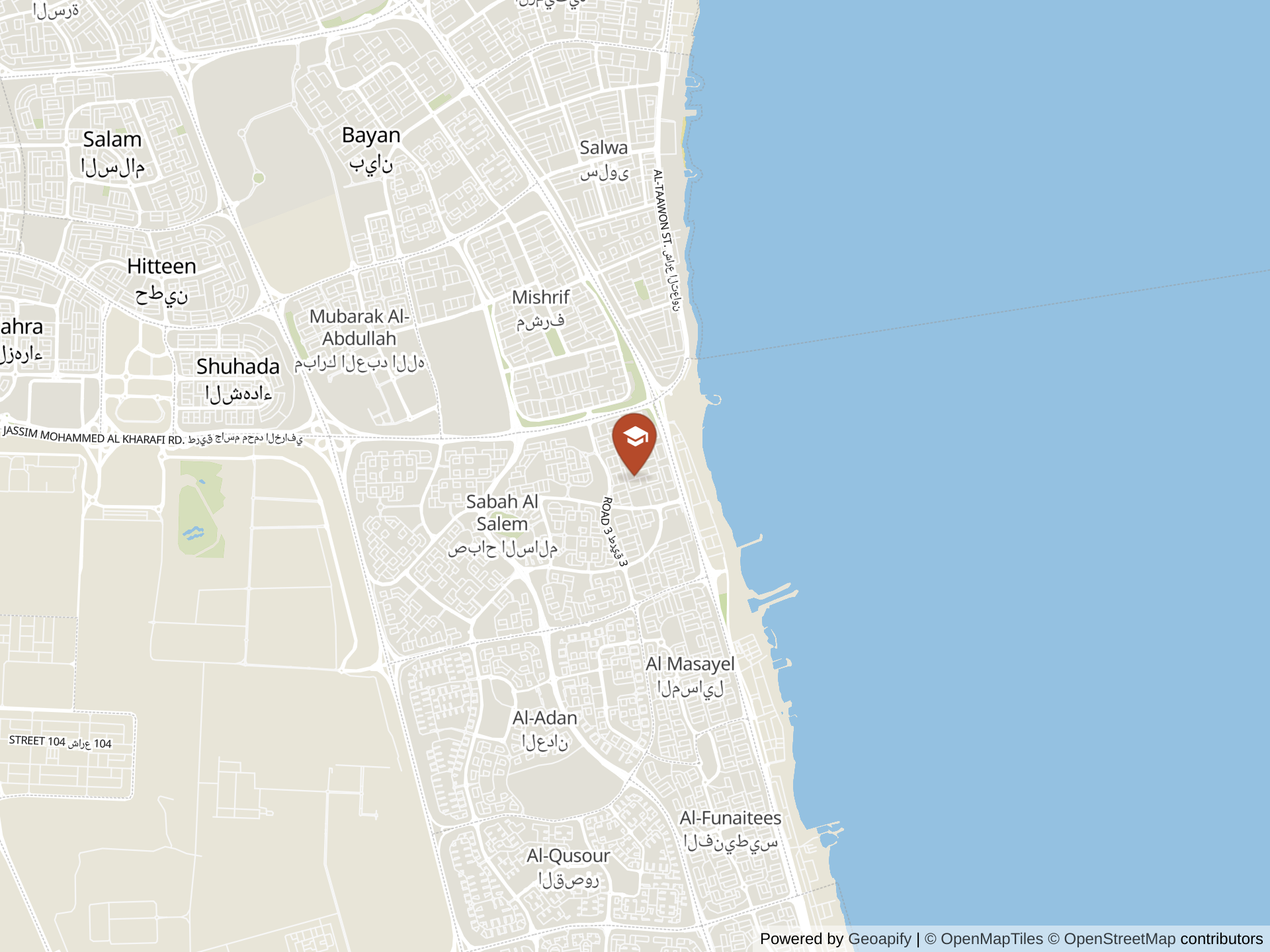 Map of Al-Hayat Universal Bilingual School