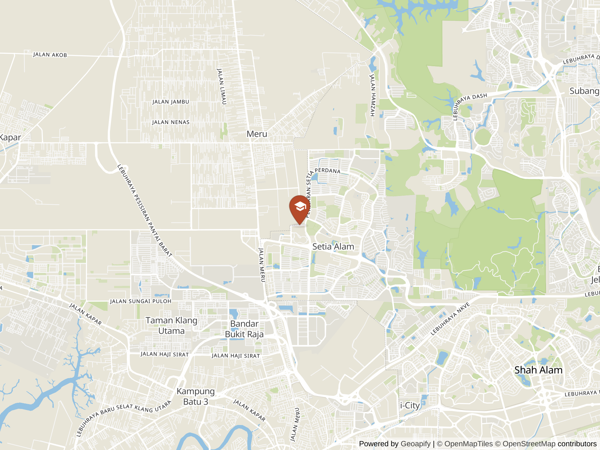 Map of Peninsula International School Australia