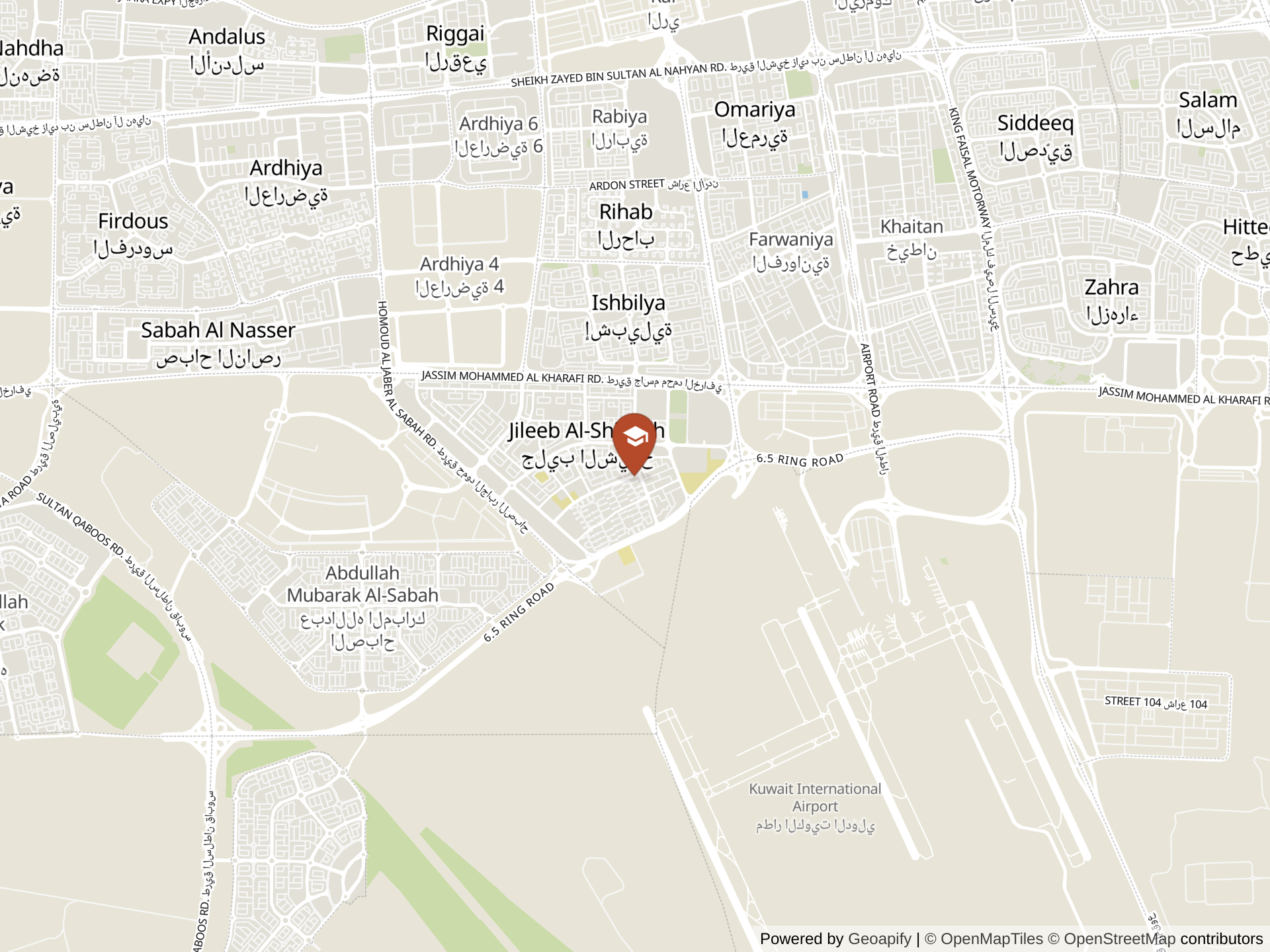 Map of Iqraa American School