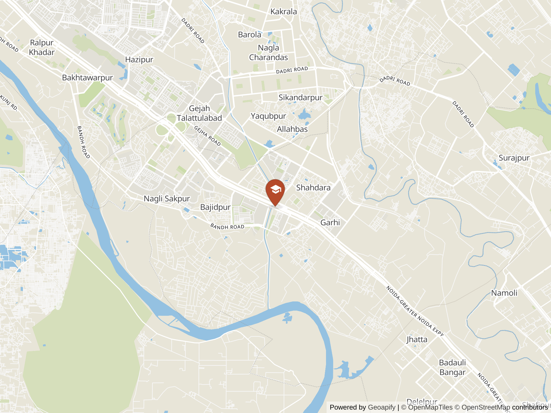 Map of Shiv Nadar School, Noida