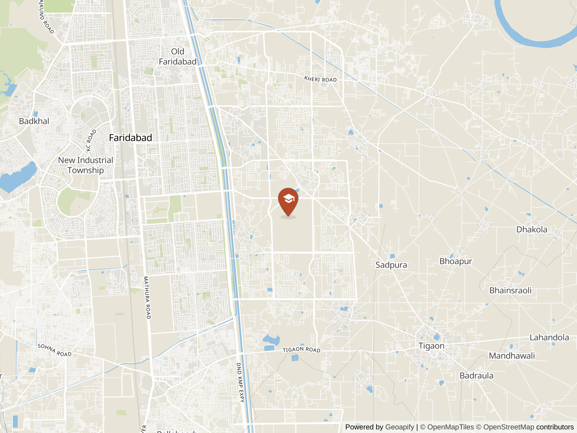 Map of Shiv Nadar School, Faridabad
