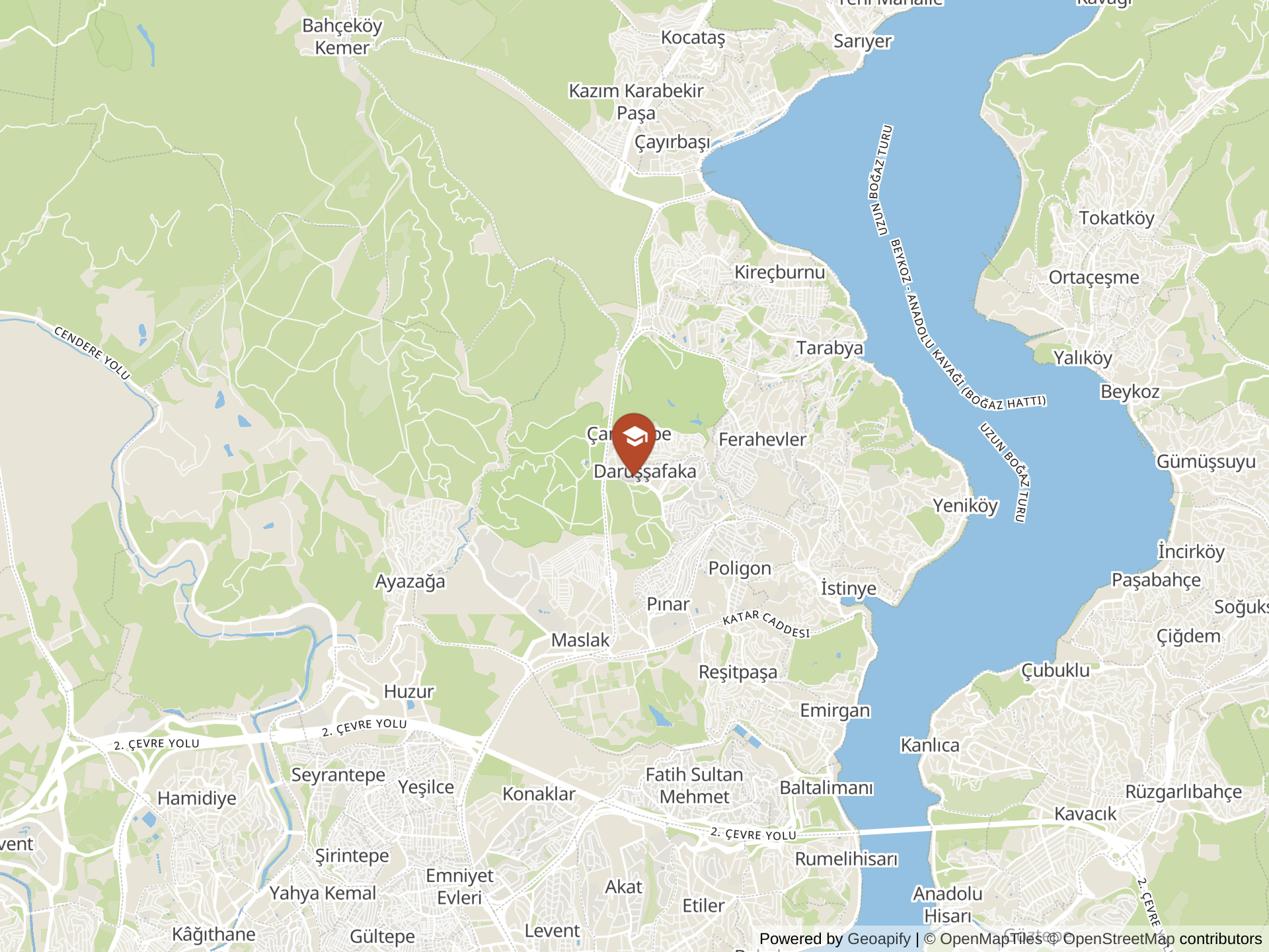 Map of Darussafaka Schools