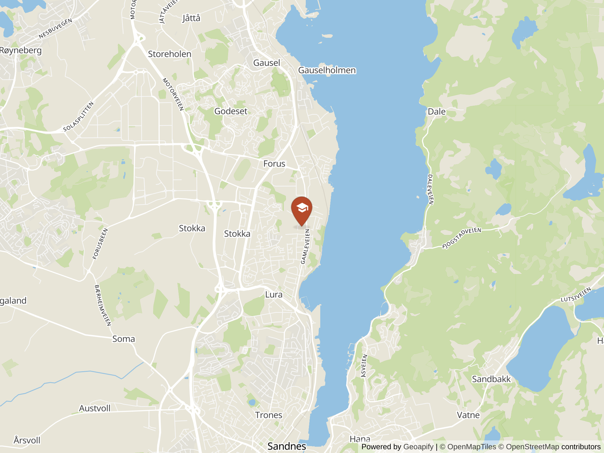Map of Sandnes International School