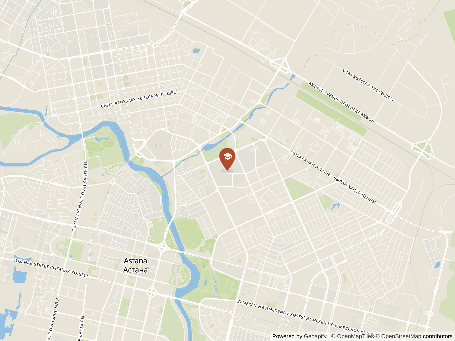 Map of International School Zerdeli