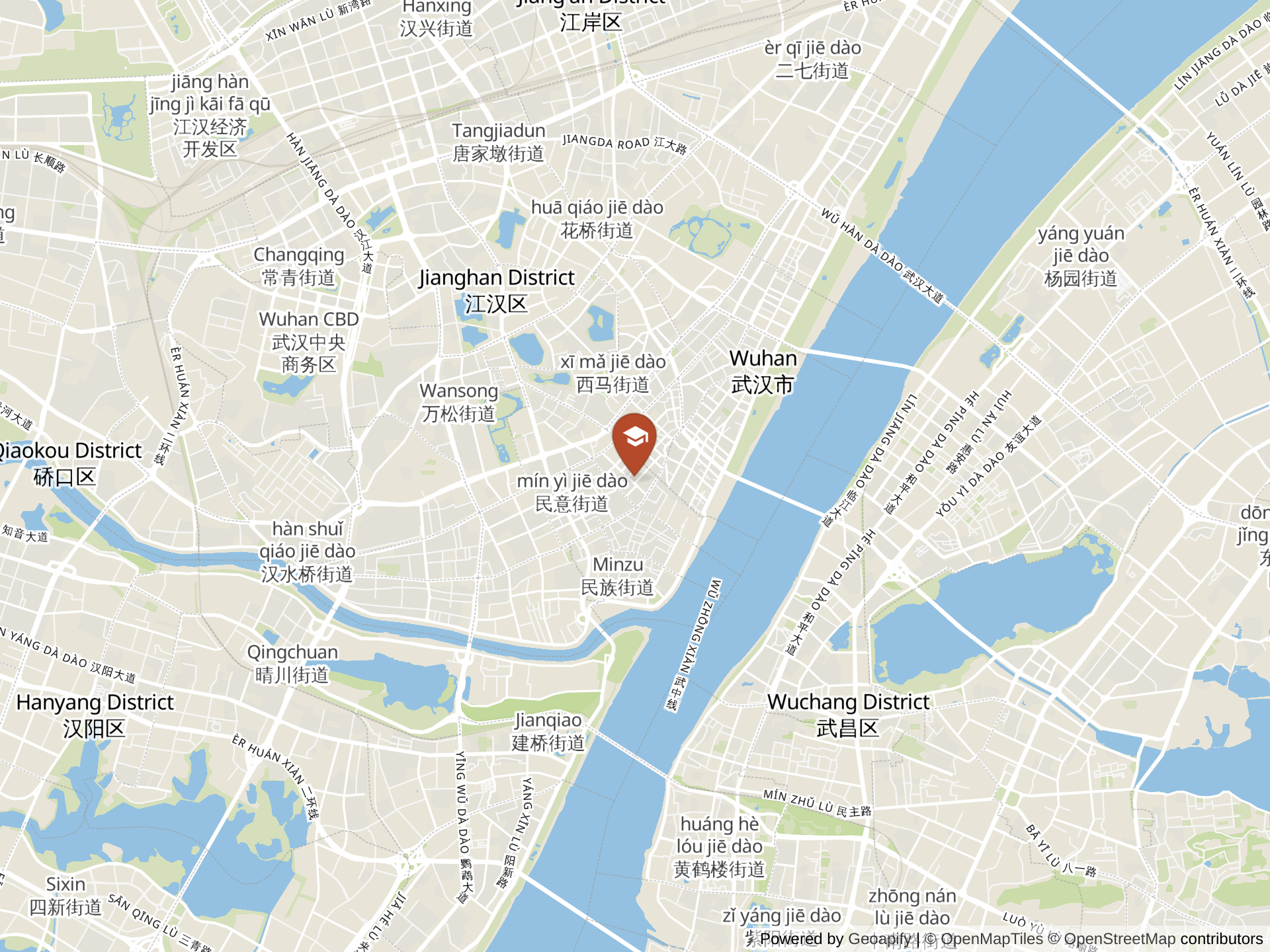 Map of ISA Wenhua Wuhan School