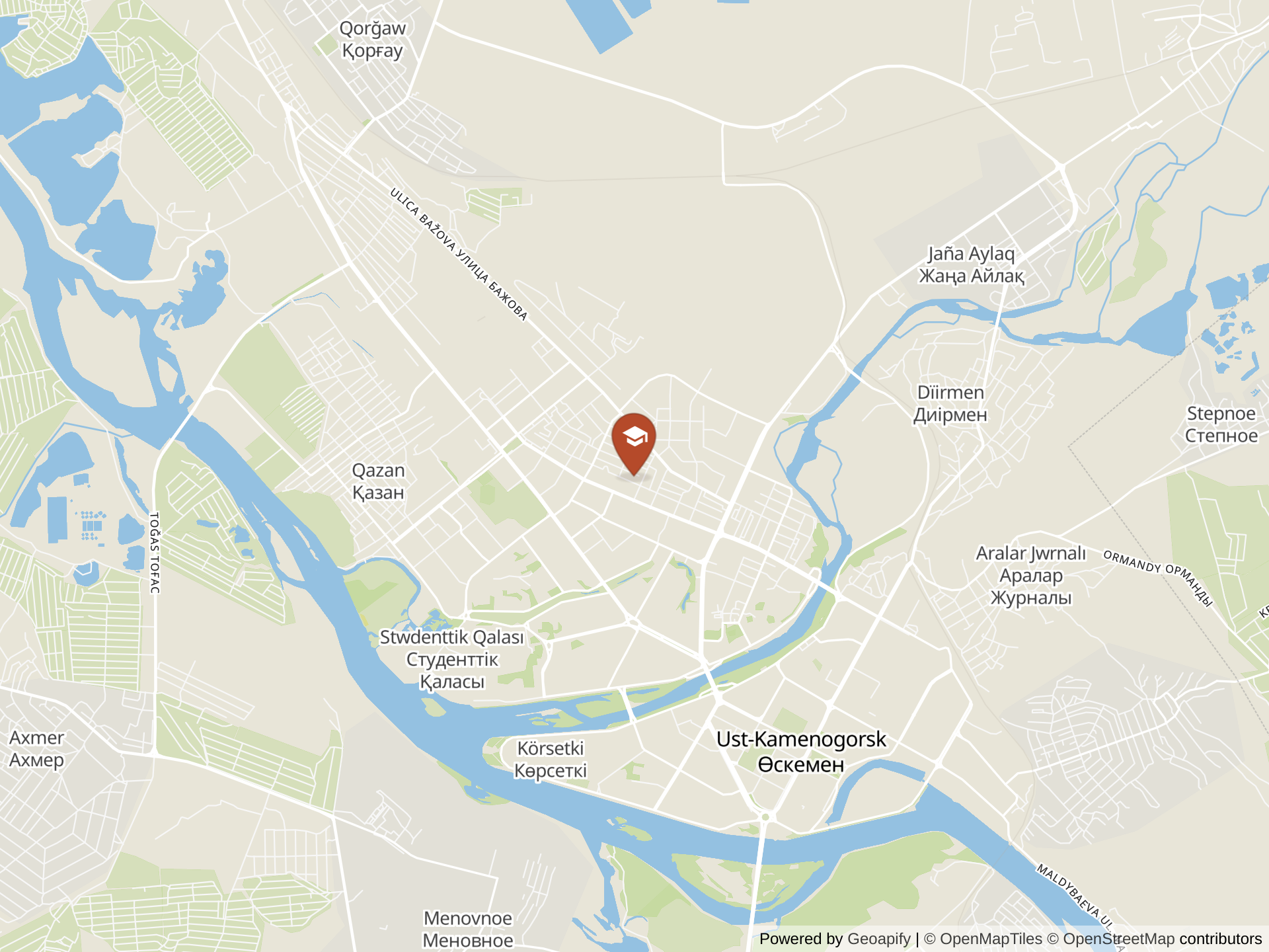 Map of Nurorda School-Lyceum, Oskemen