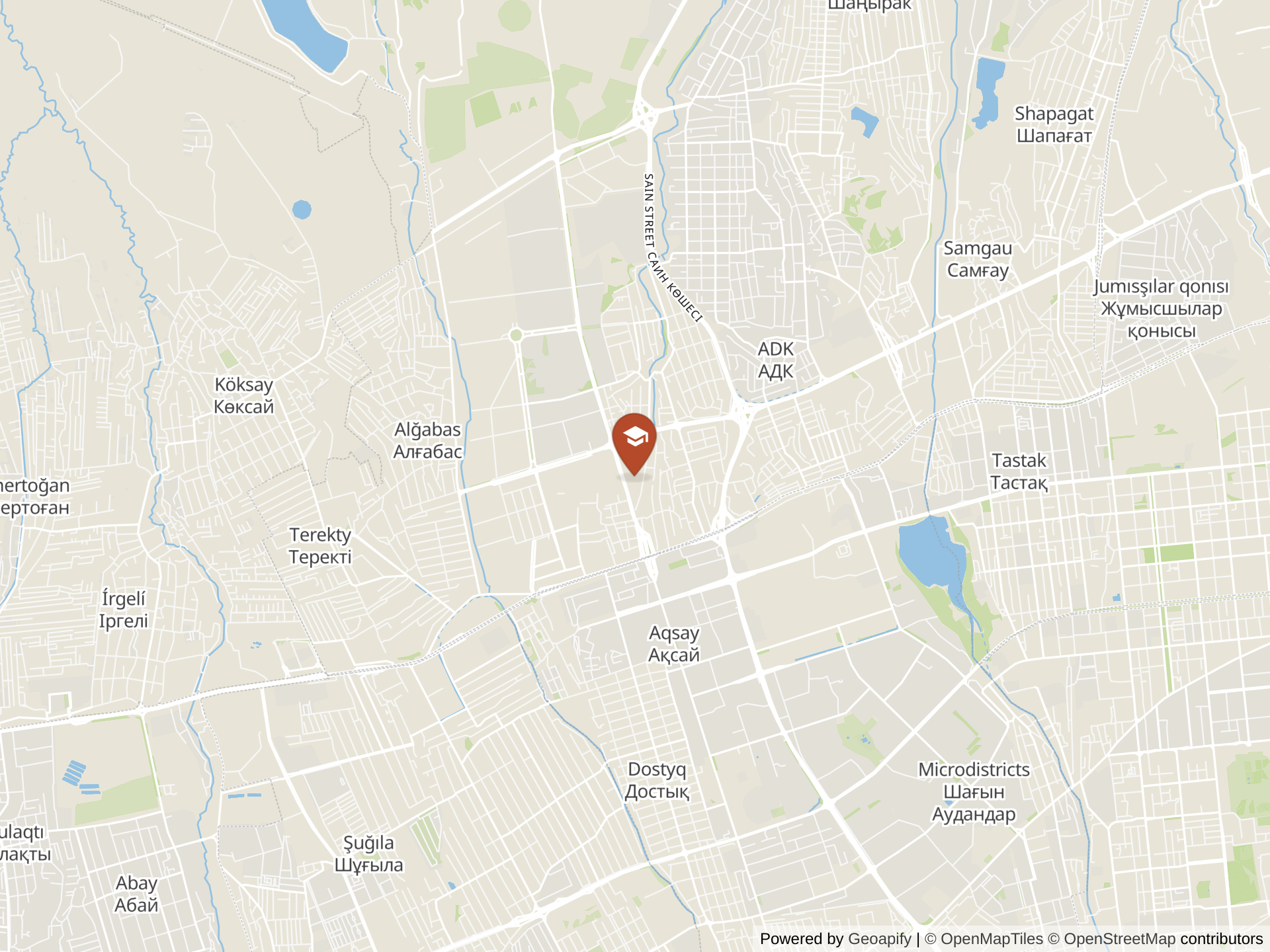 Map of Nurorda Almaty