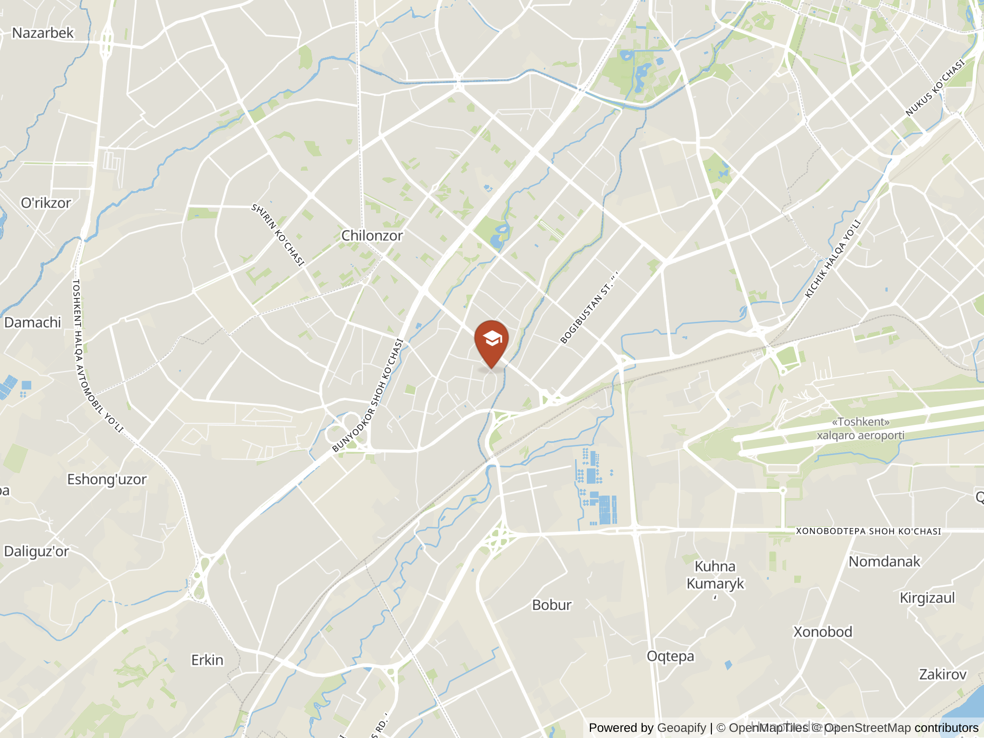 Map of Canadian School of Tashkent