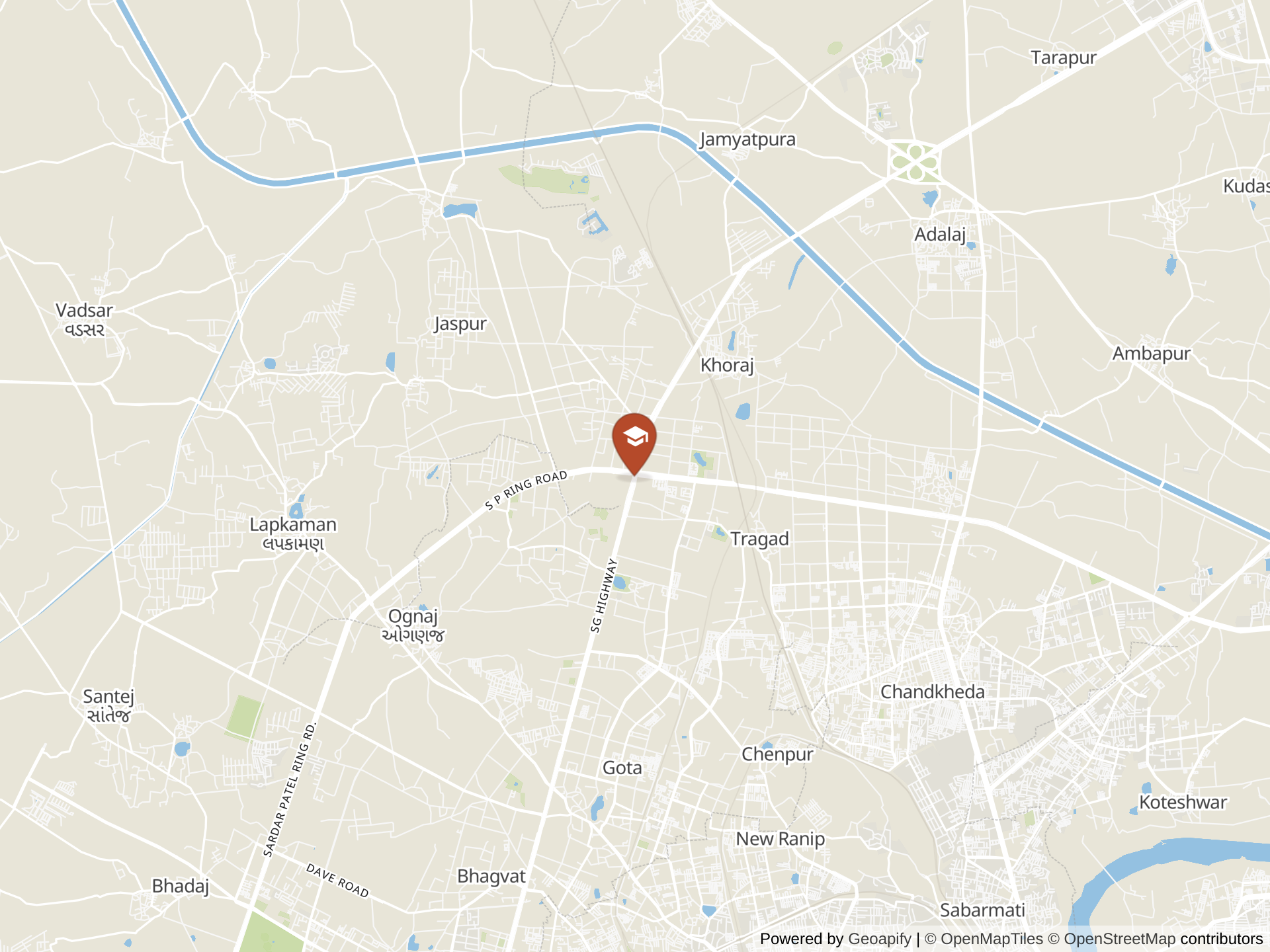 Map of Adani International School
