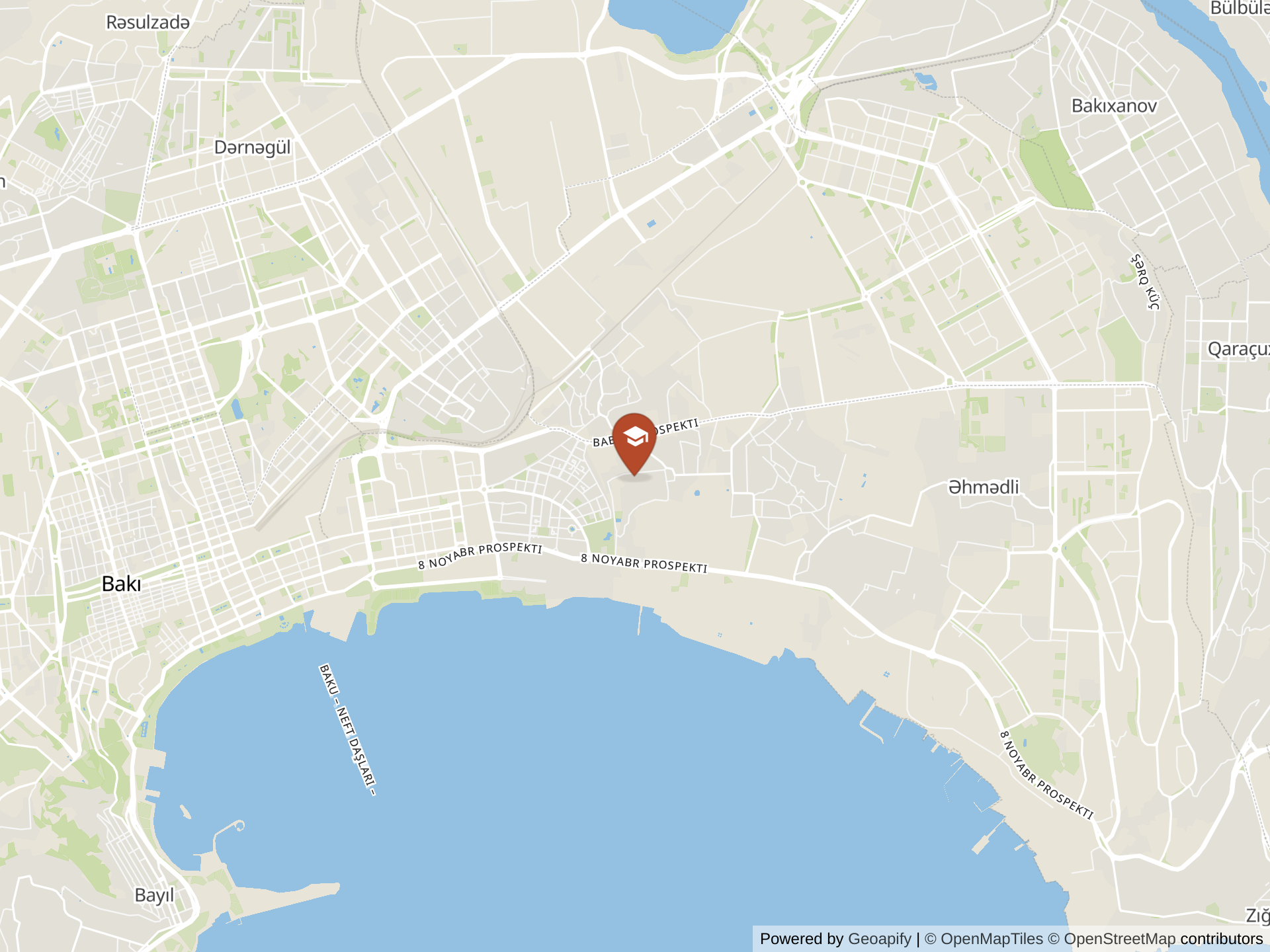 Map of Khazar University Dunya IB School