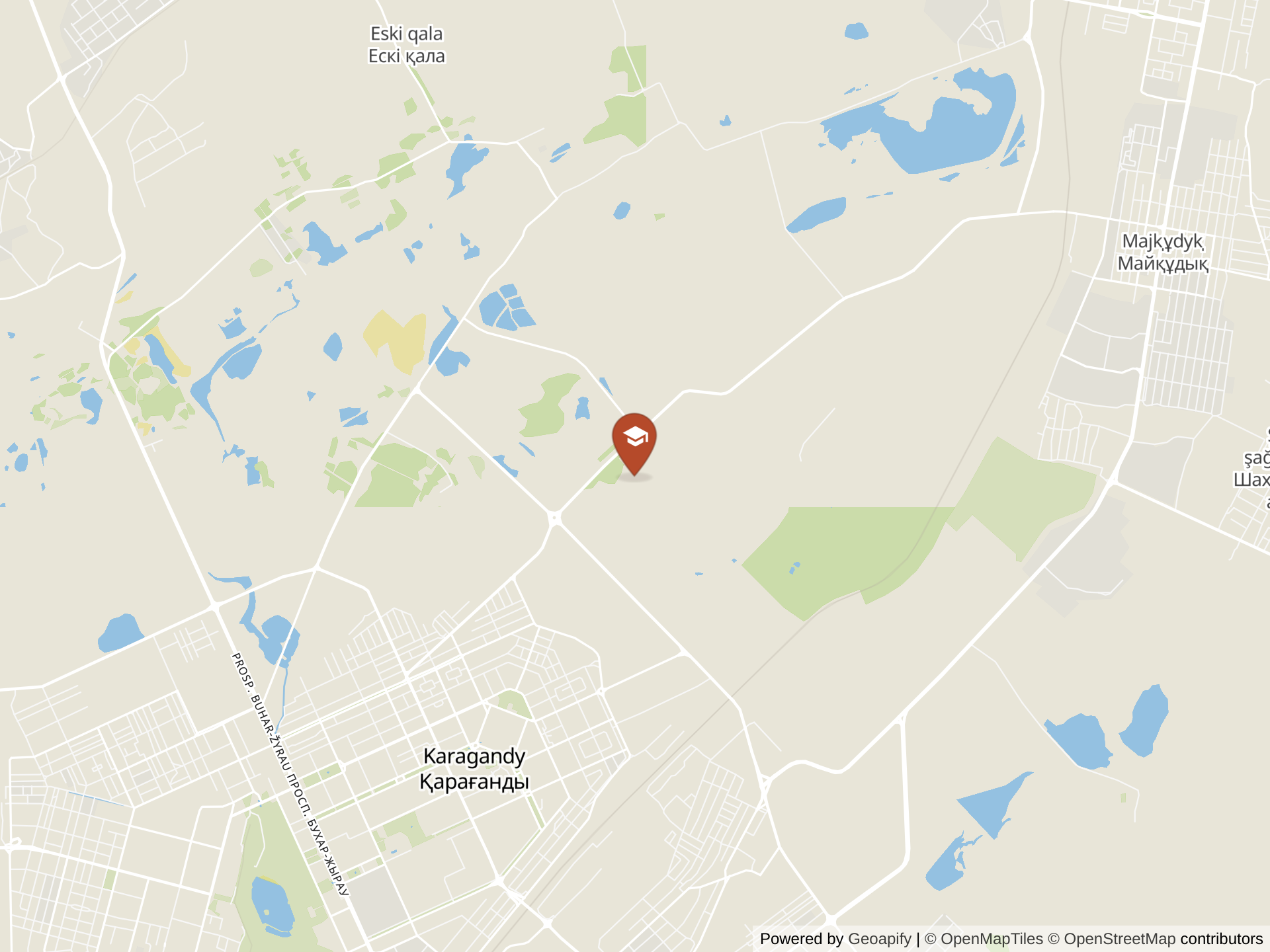 Map of QS School, Qaraganda