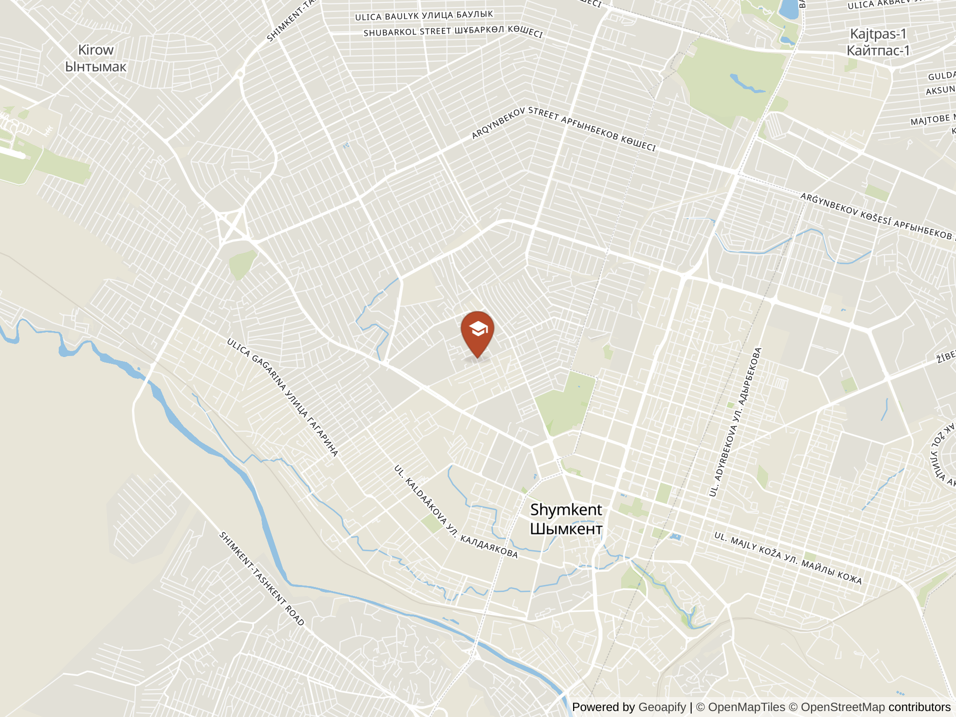 Map of Farabi International School, Shymkent