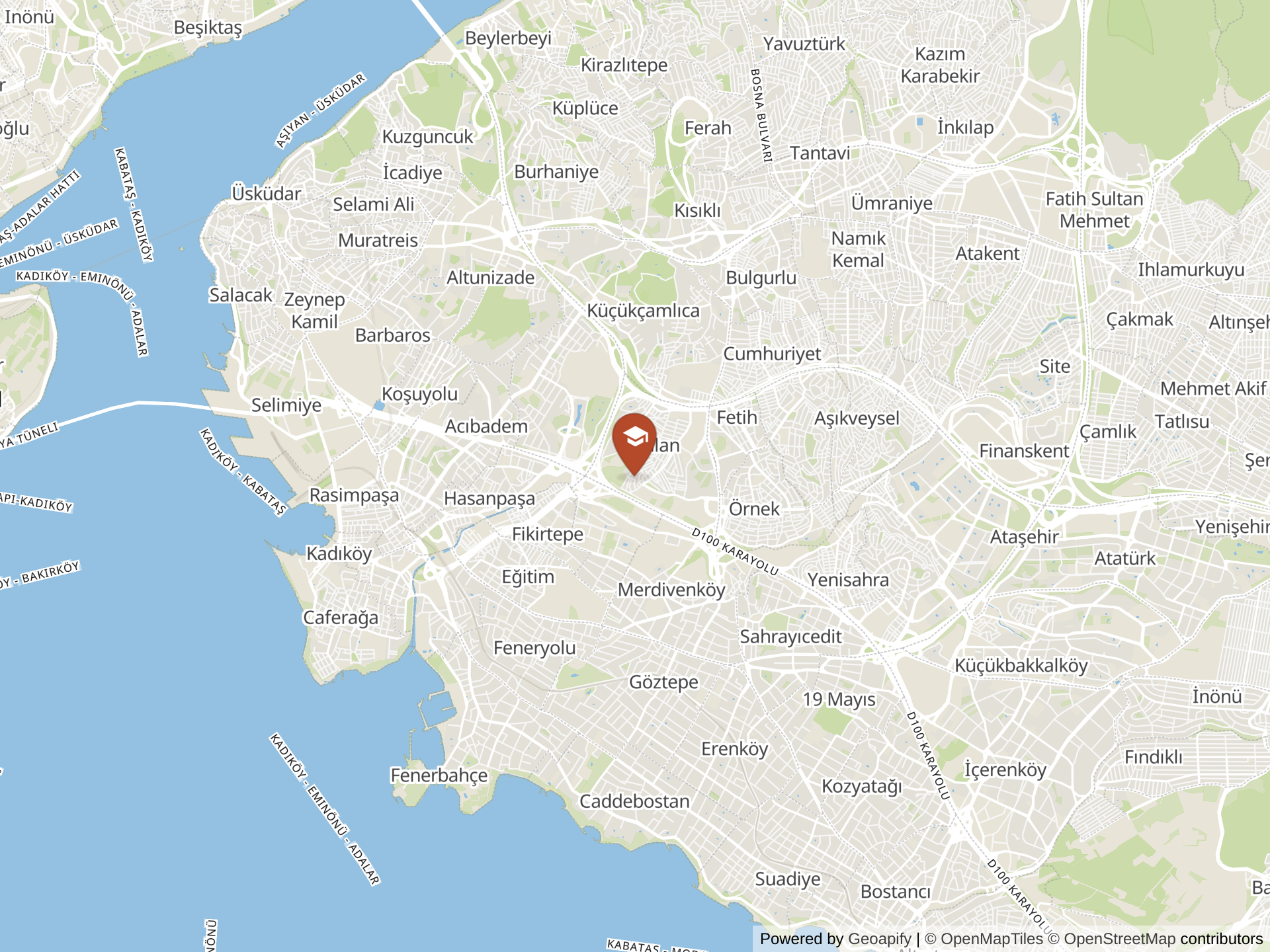 Map of Biltek Okullari, Uskudar Campus