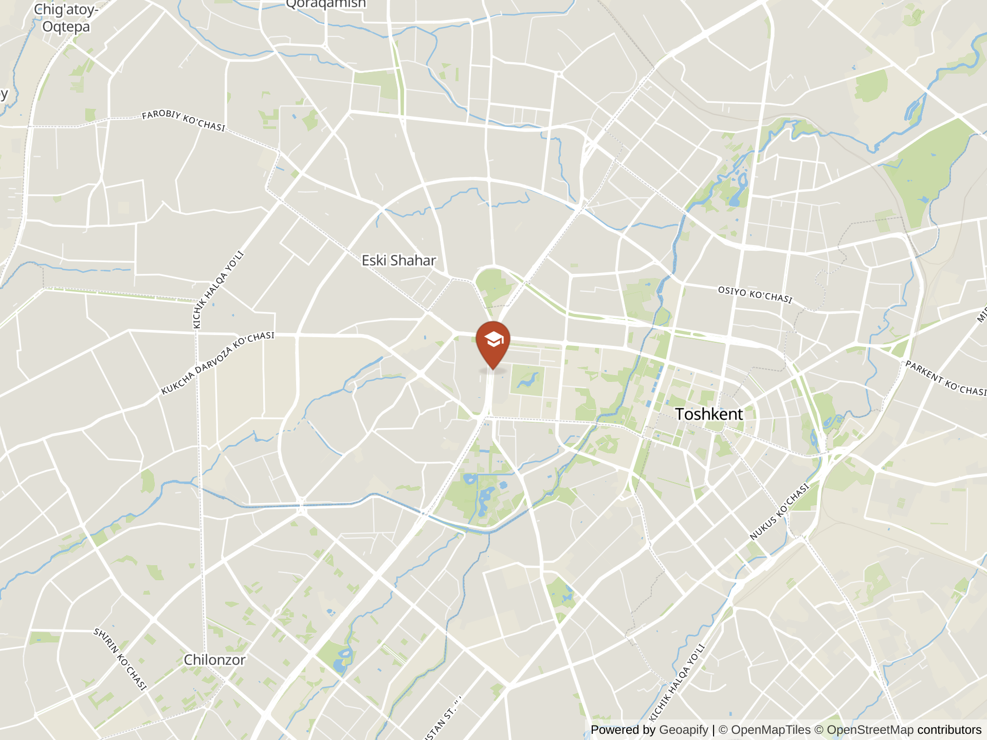 Map of Invento the Uzbek International School