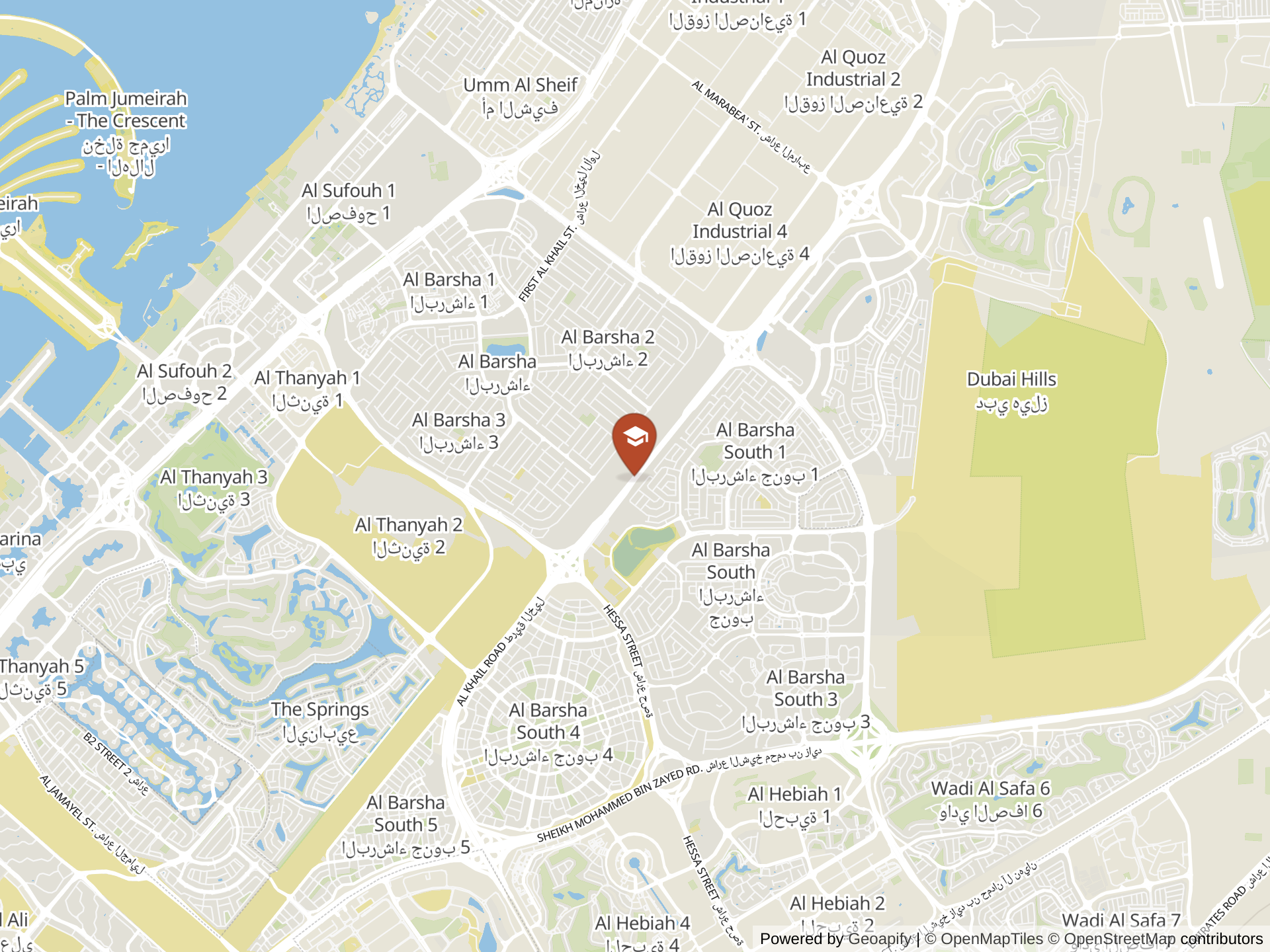 Map of GEMS New Millennium School