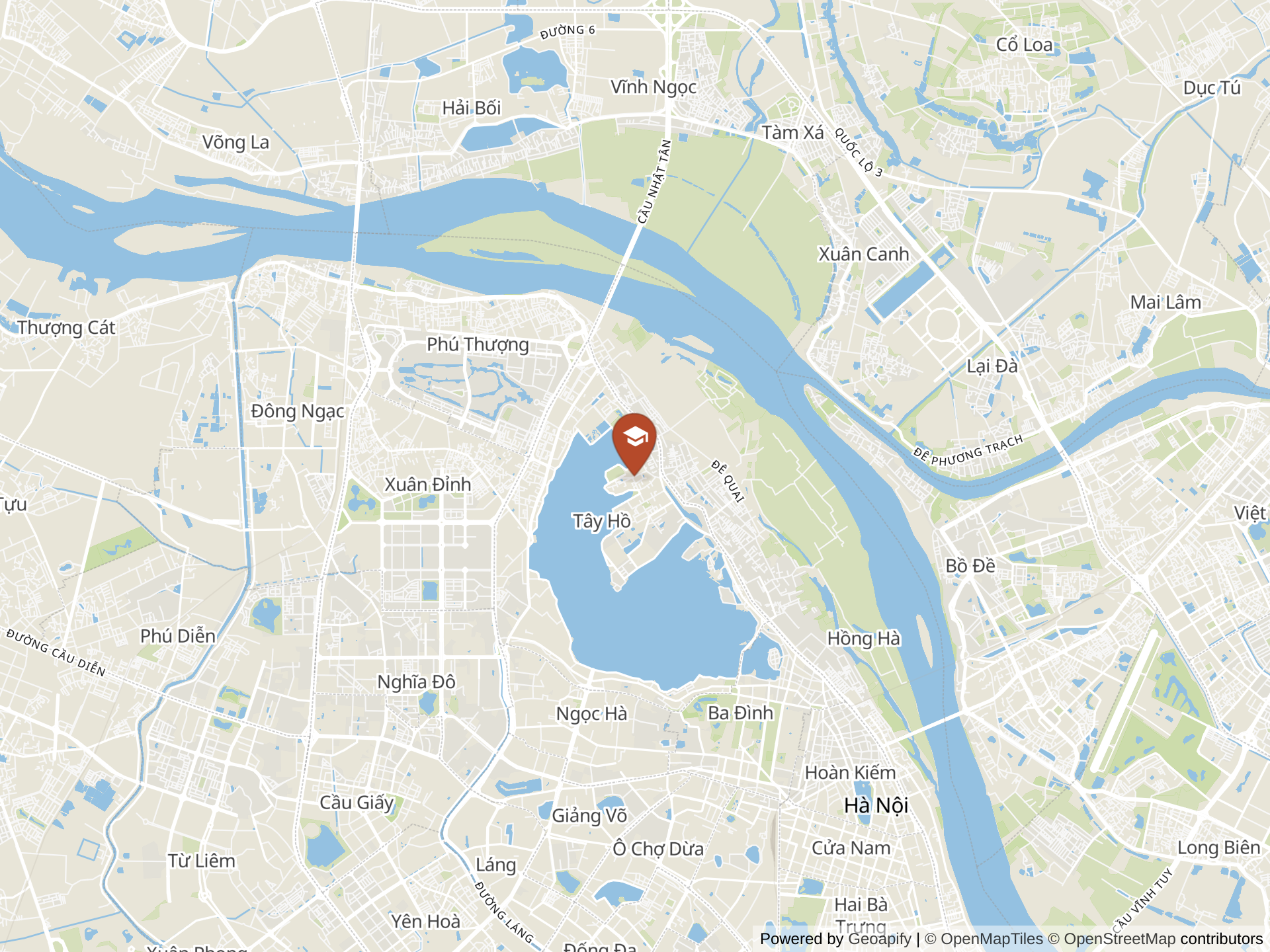 Map of Horizon International Bilingual School, Ha Noi Campus