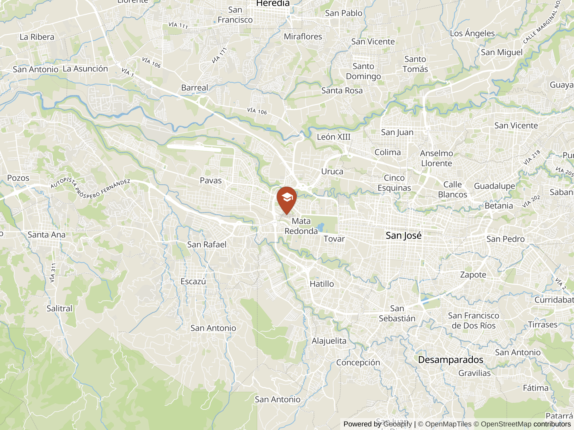 Map of Blue Valley School