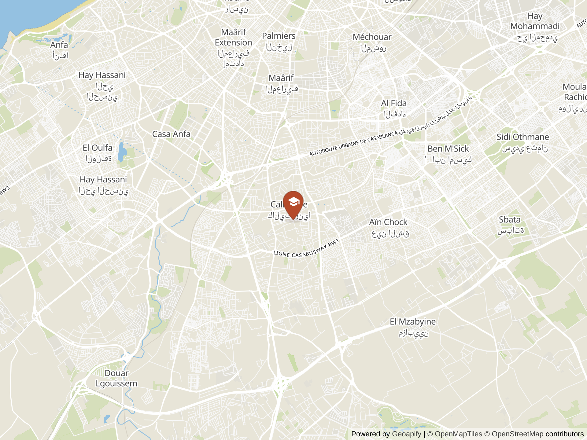 Mapa de Casablanca American School